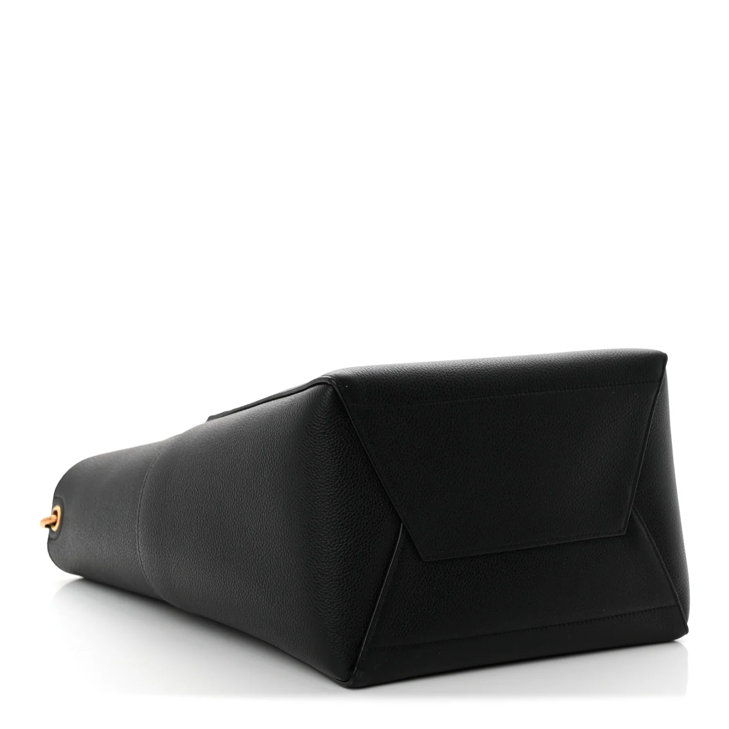 Soft Grained Calfskin Sangle Bucket Bag Black - Top Club
