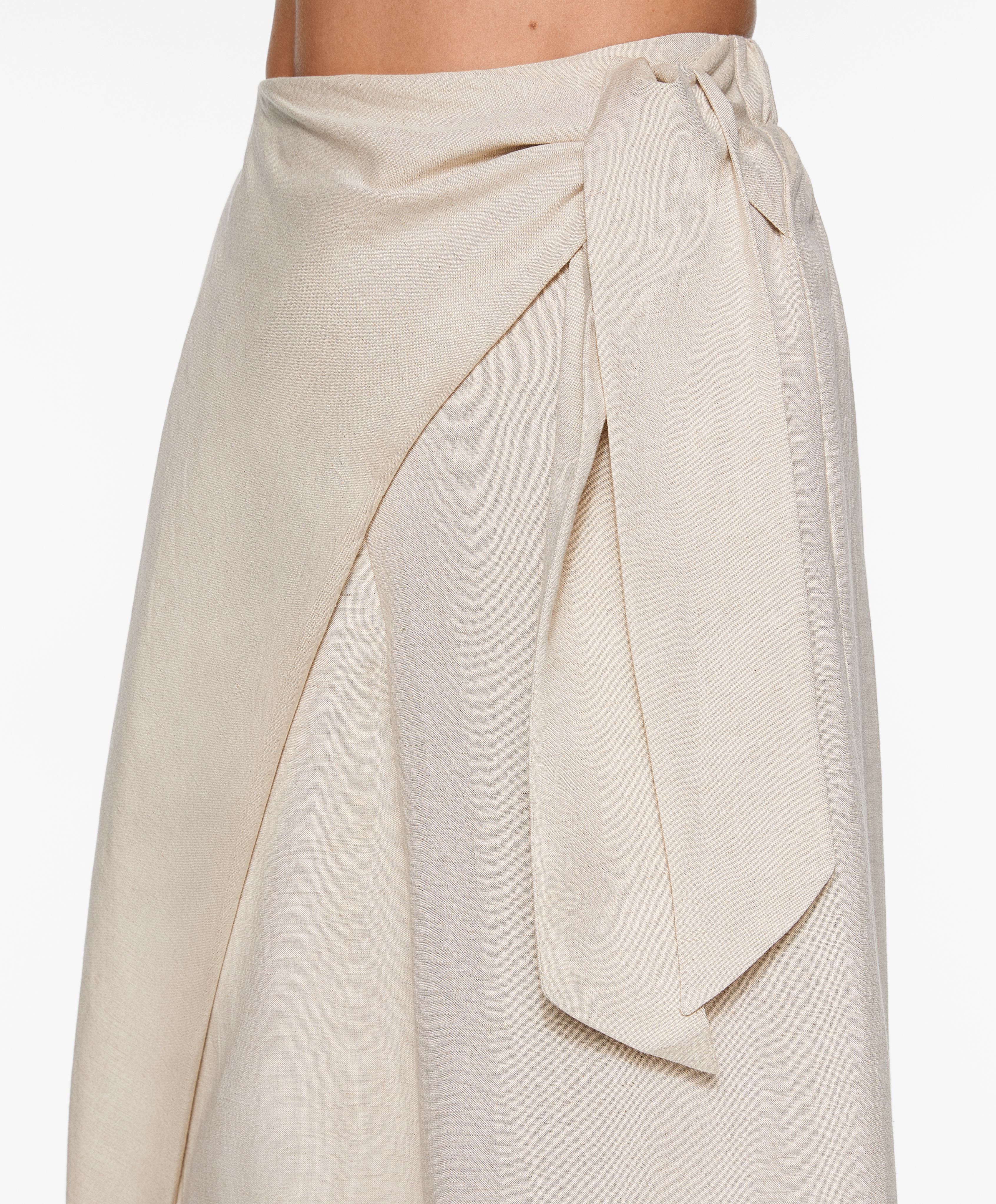 OYSHO Wrap trousers with linen