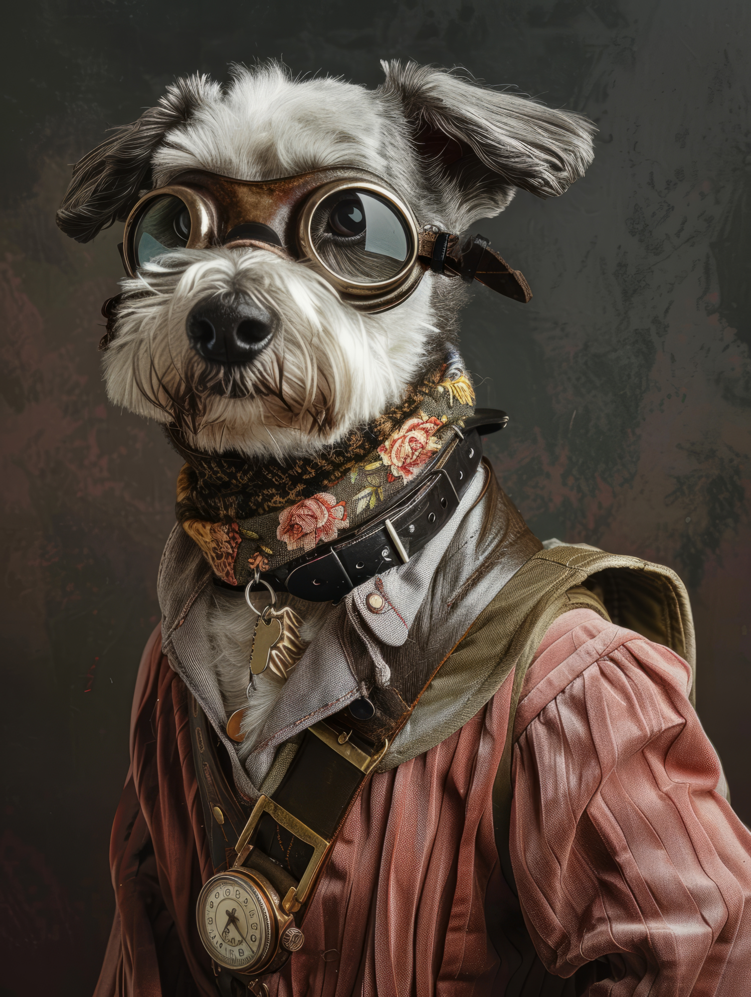 Canvas schilderij van een Soft Coated Wheaten hond 100x200 cm