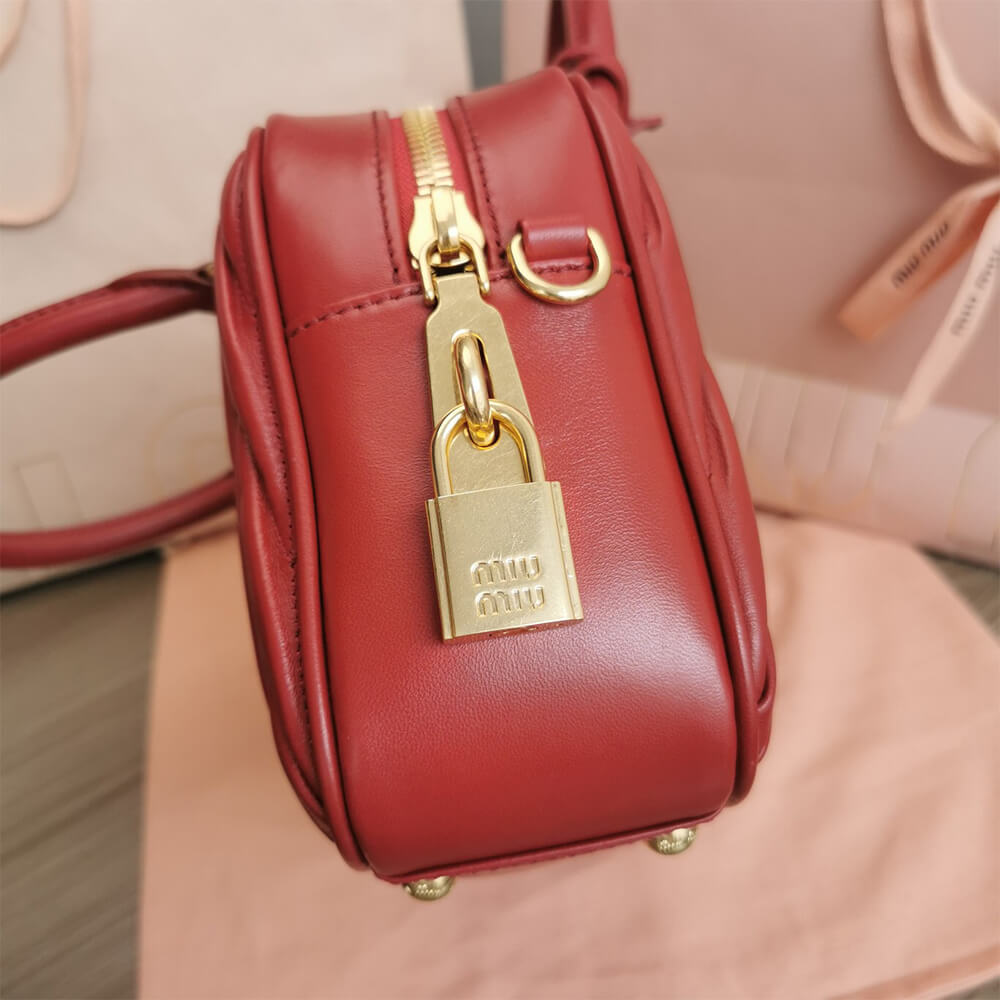 Matelasse nappa leather top-handle bag - Top Club