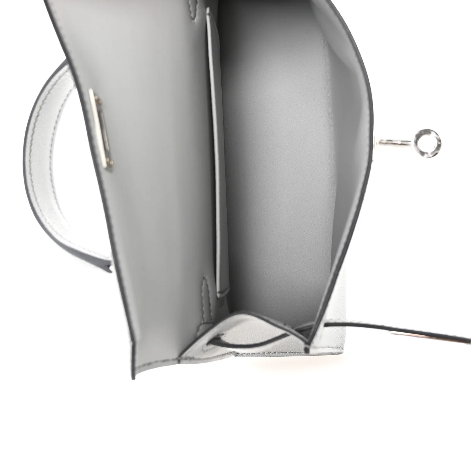 Metallic Chevre Chamkilight Mini Kelly Sellier 20 Argent - Top Club