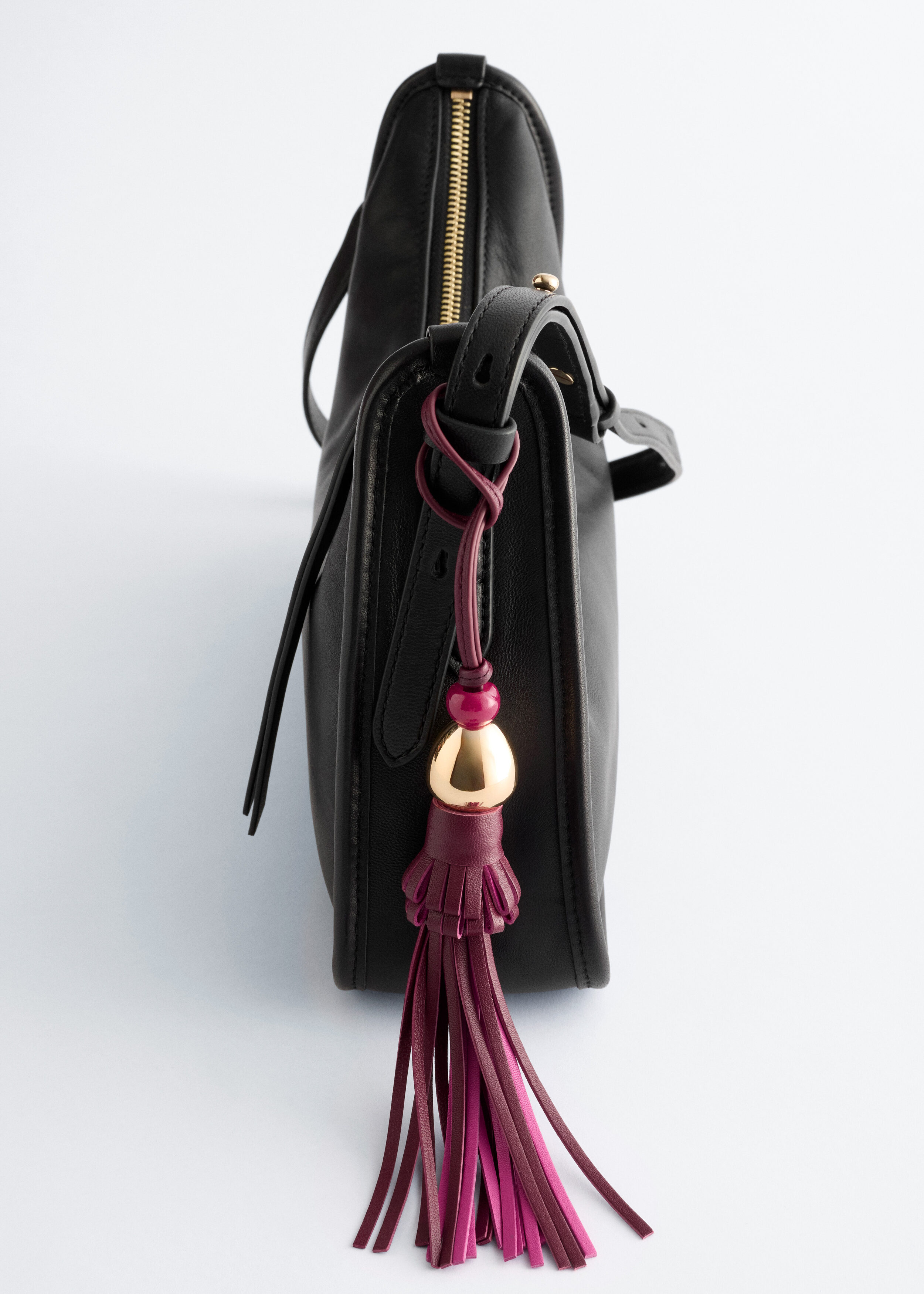 & Other Stories LEATHER TASSEL BAG CHARM