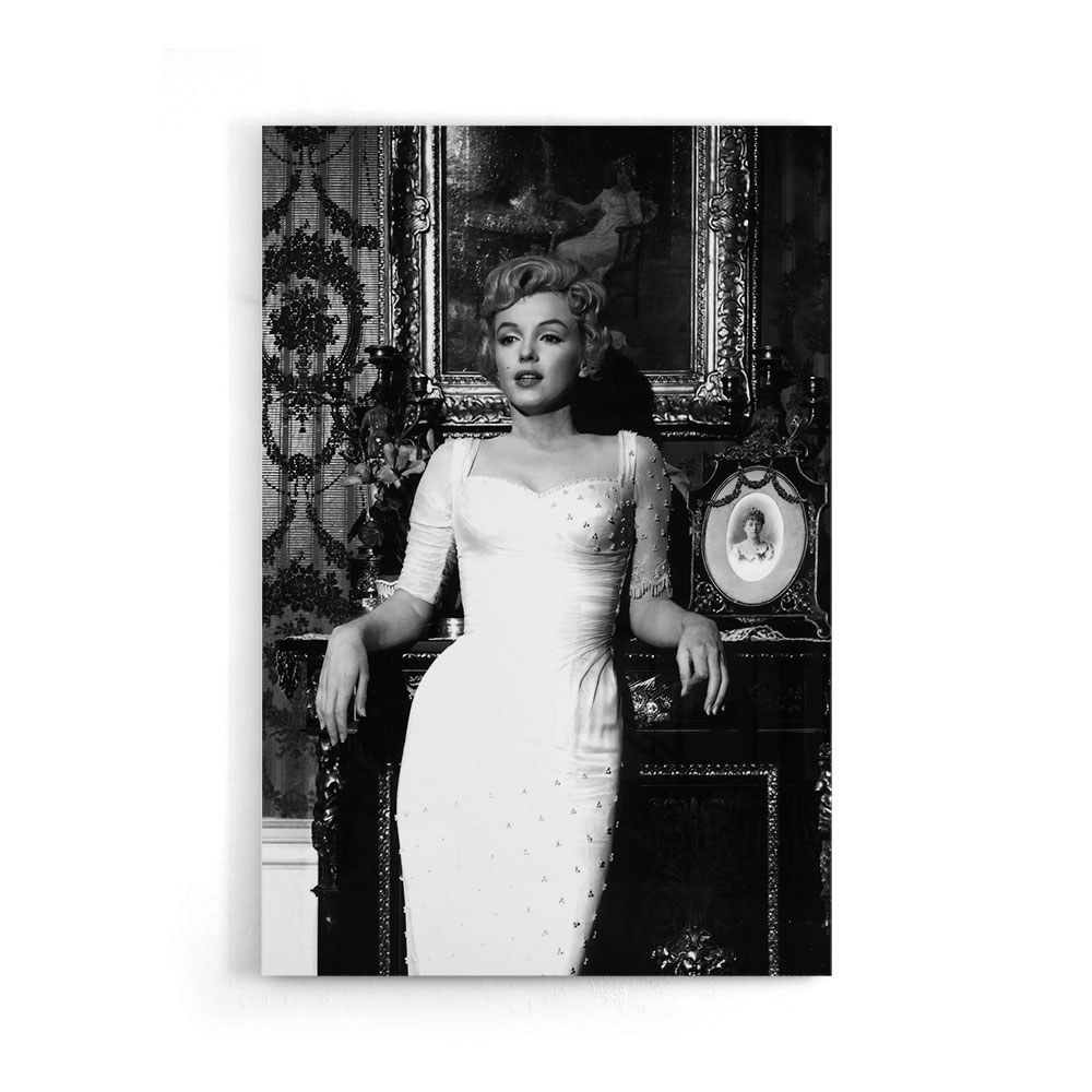 Walljar acrylglas schilderij - Marilyn Monroe Posing Acrylglas schilderij - 150 x 225 cm