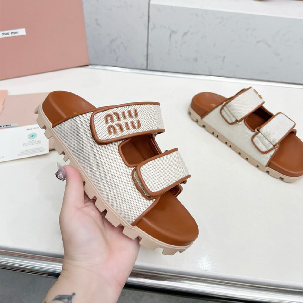 MiuMiu Canvas slides - Top Club