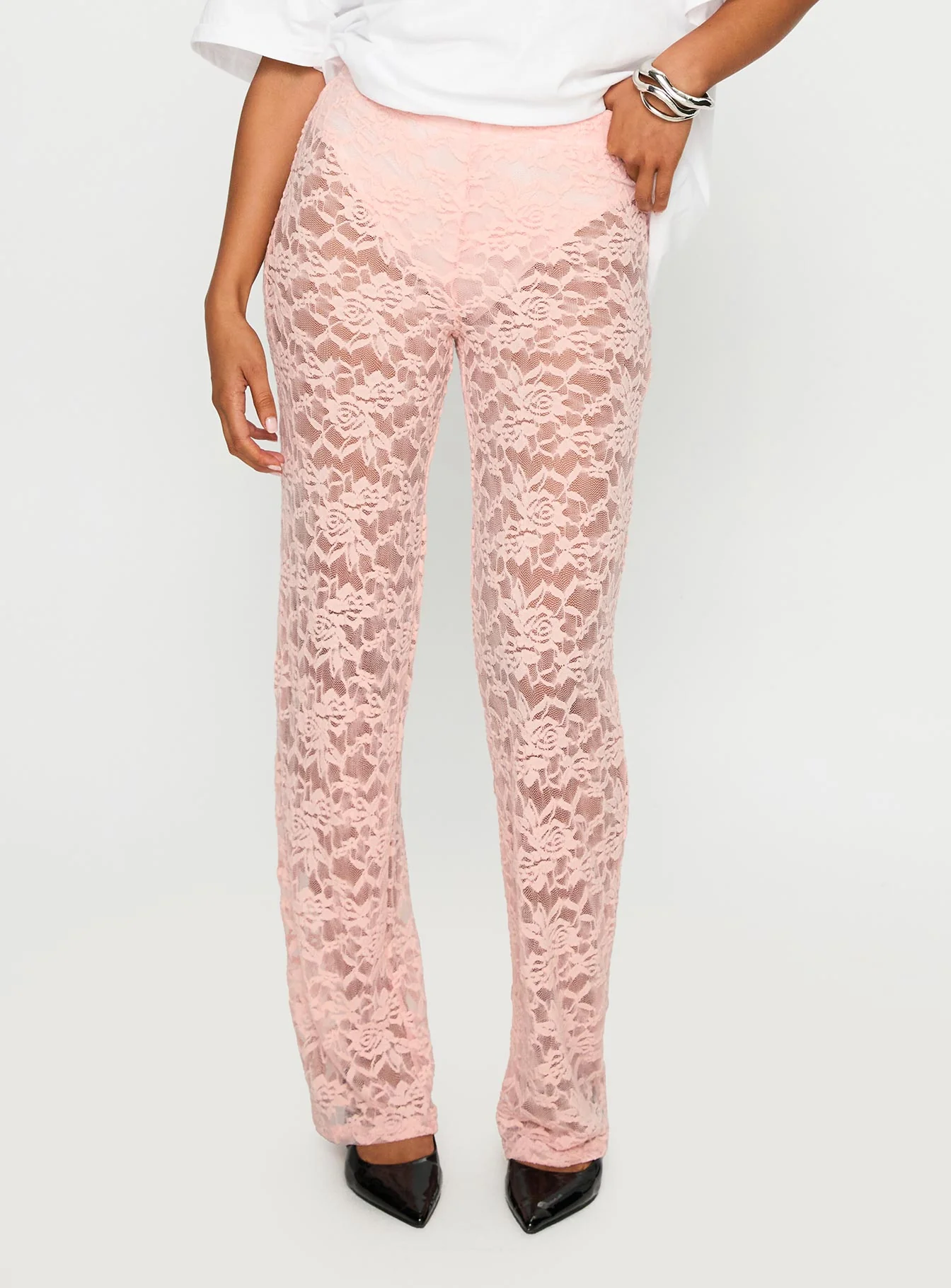 Peru Lace Pants Pink