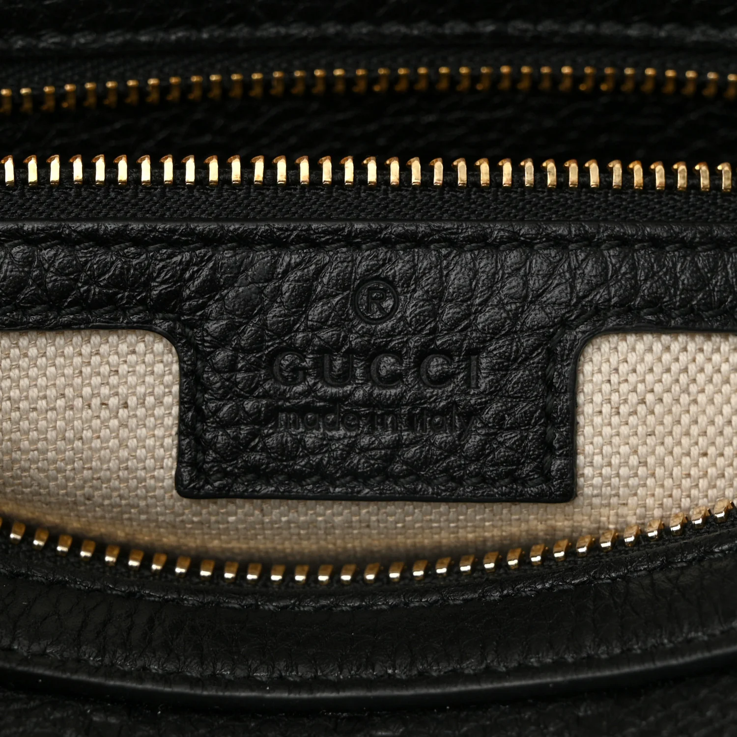 Calfskin GG Emblem Small Top Handle Bag Black - Top Club