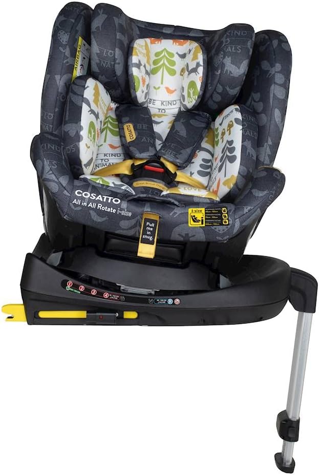 COSATTO Seggiolino Auto, All in All Rotate i-Size - Girevole a 360°, Gruppo 0+123, 0-36 kg, 0-12 anni, ISOFIX, ERF, Antifuga (Nature Trail Shadow)
