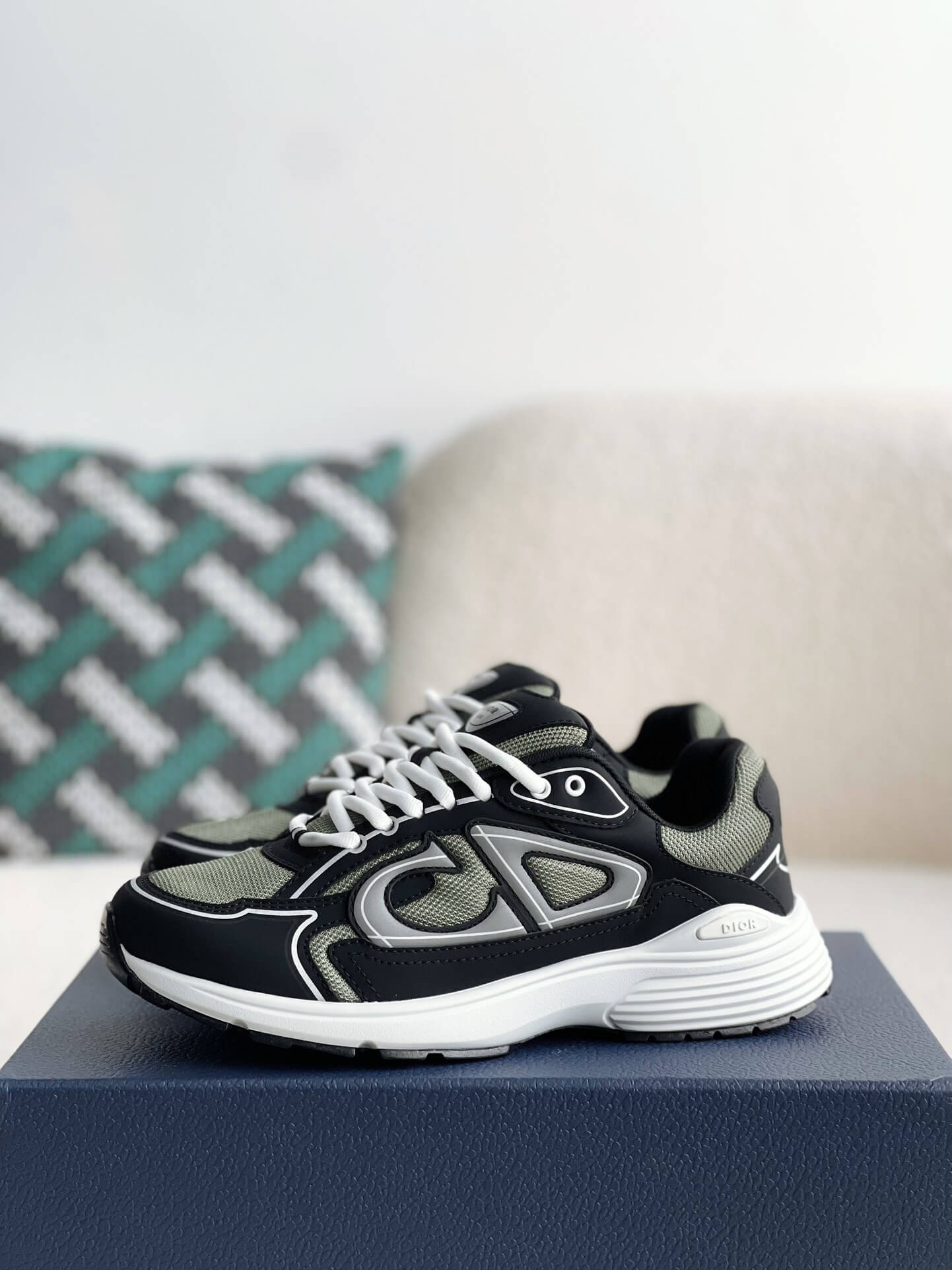 Dior B30 Deep Green Black Sneakers - Sneaker Replica Workshop