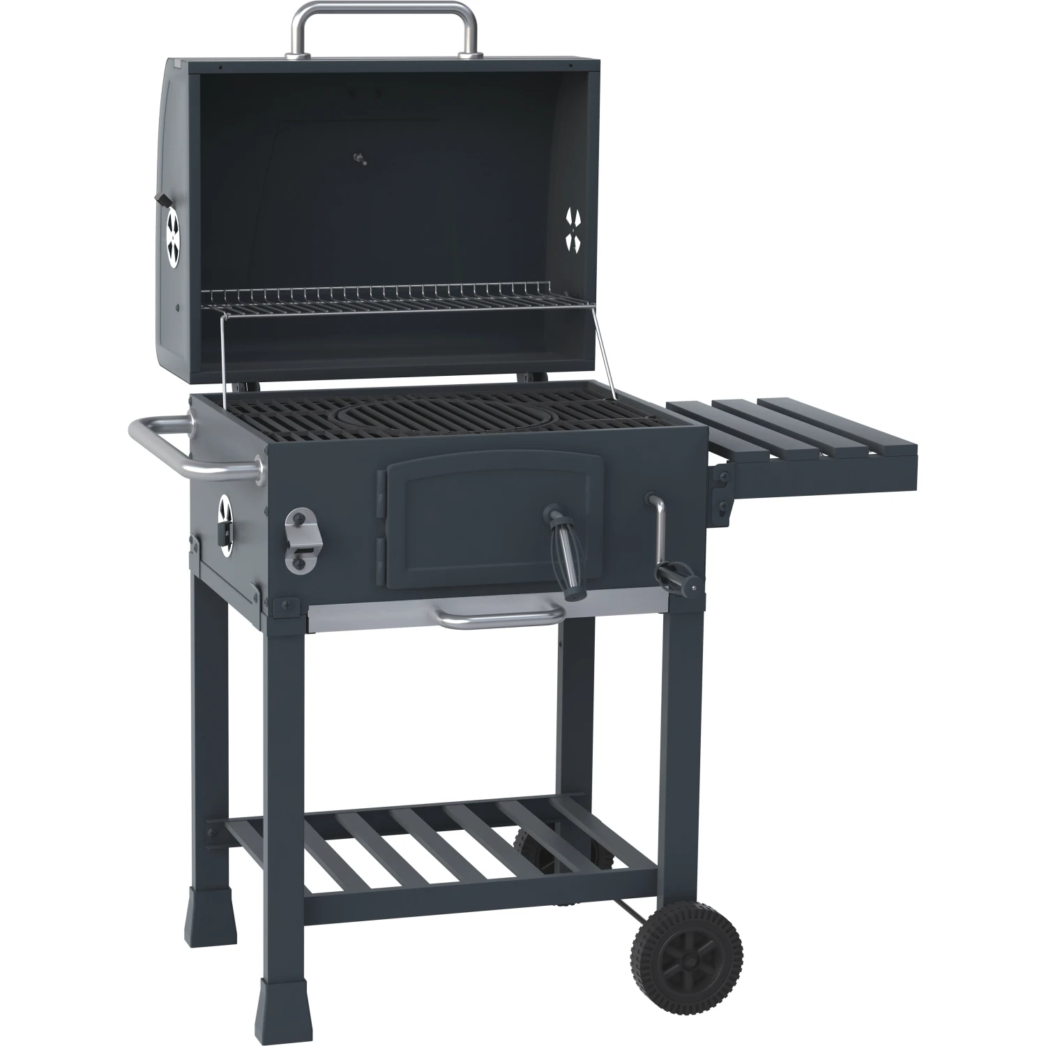 Jamestown-Grill Barbecue a carbonella Jamestown Jaxon nero con coperchio