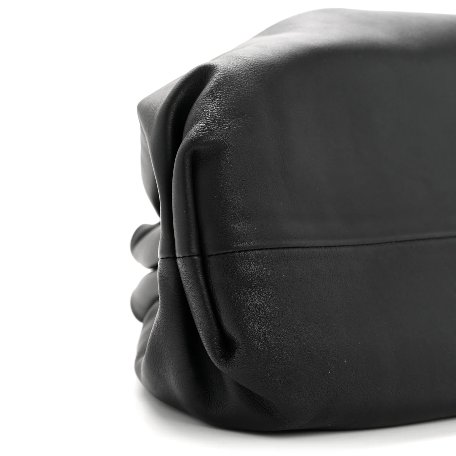 Smooth Butter Calf The Pouch Oversized Clutch Black - Top Club