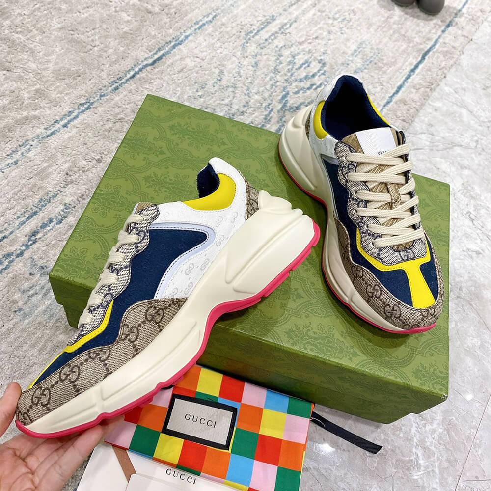 Gucci Multicolor GG Supreme Rhyton Sneaker - Top Club