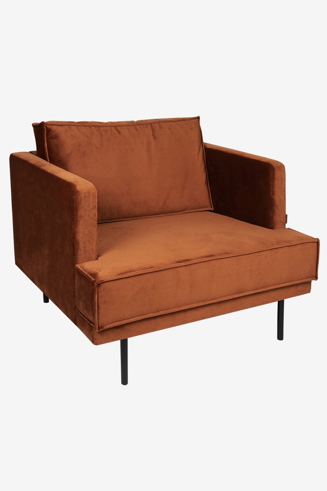 The Duchess velvet loveseat Juke roest