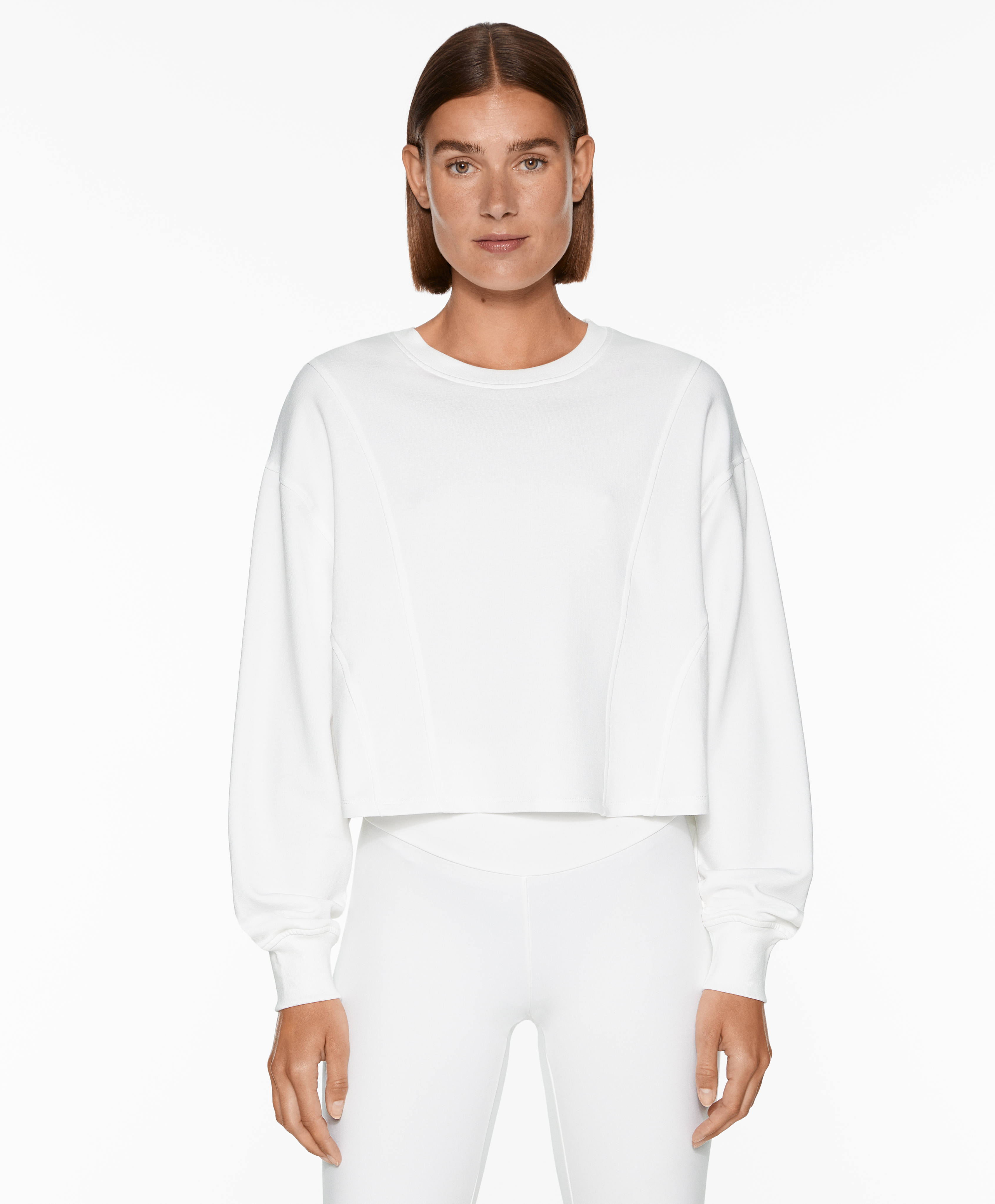 OYSHO Crop sweatshirt with cotton and modal