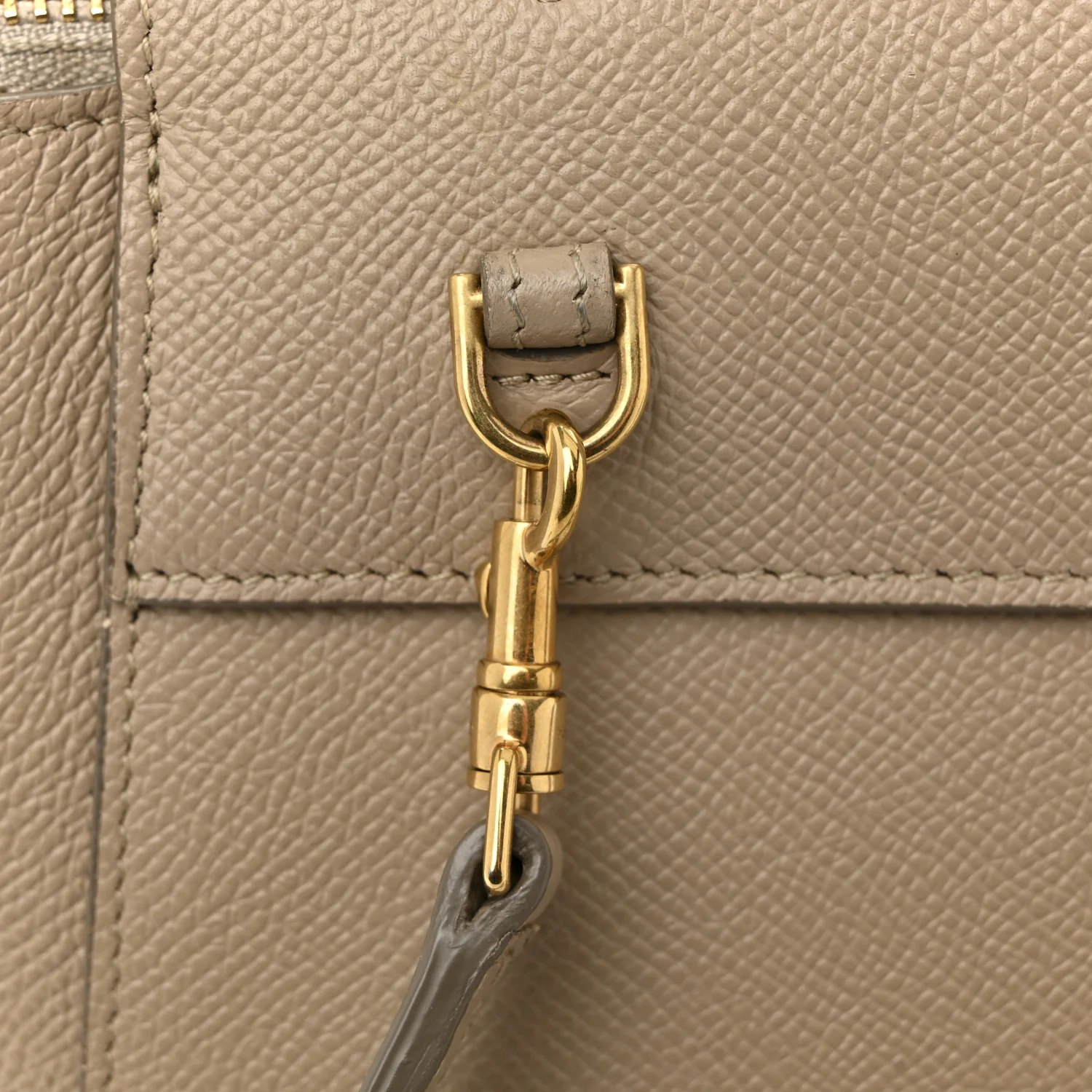 Grained Calfskin Nano Belt Bag Light Taupe - Top Club