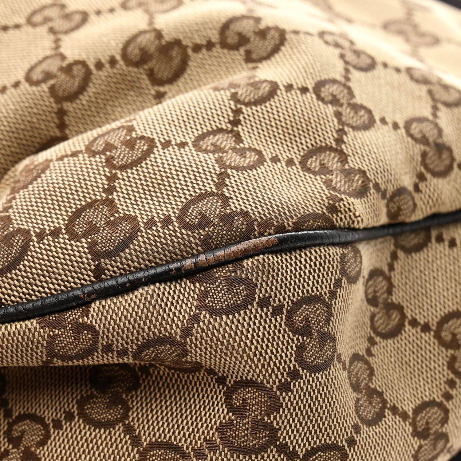 Monogram Large New Ladies Web Hobo Dark Brown - Top Club