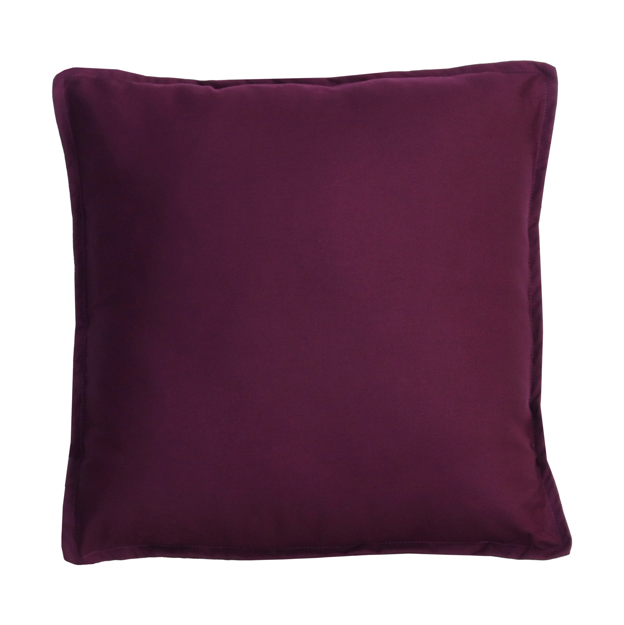 Sierkussen canvas aubergine 47x47 cm