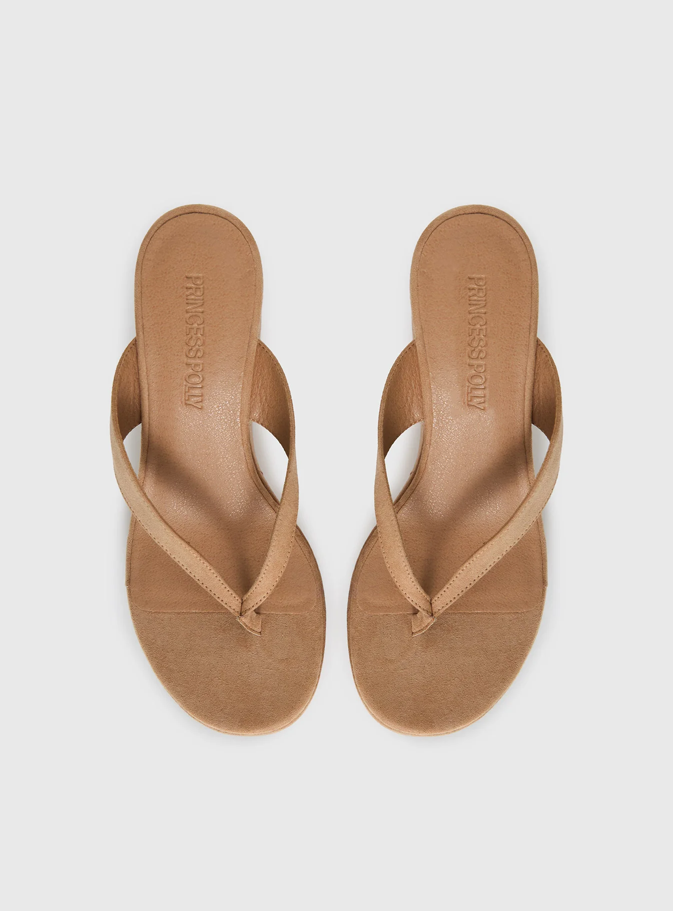 Kamiko Wedged Heels Tan Faux Suede