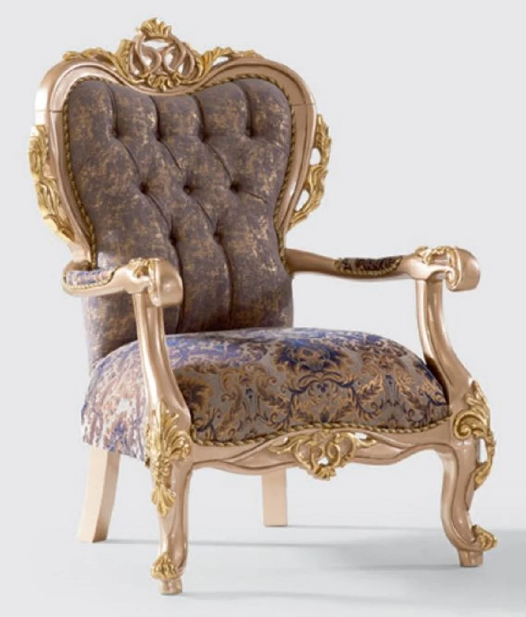 Luxury Baroque Living Room Set Purple / Gray / Gold - 2 Sofas & 2 Armchairs & 1 Coffee Table - Handcrafted Living Room Furniture in Baroque Style - Noble & Magnificent