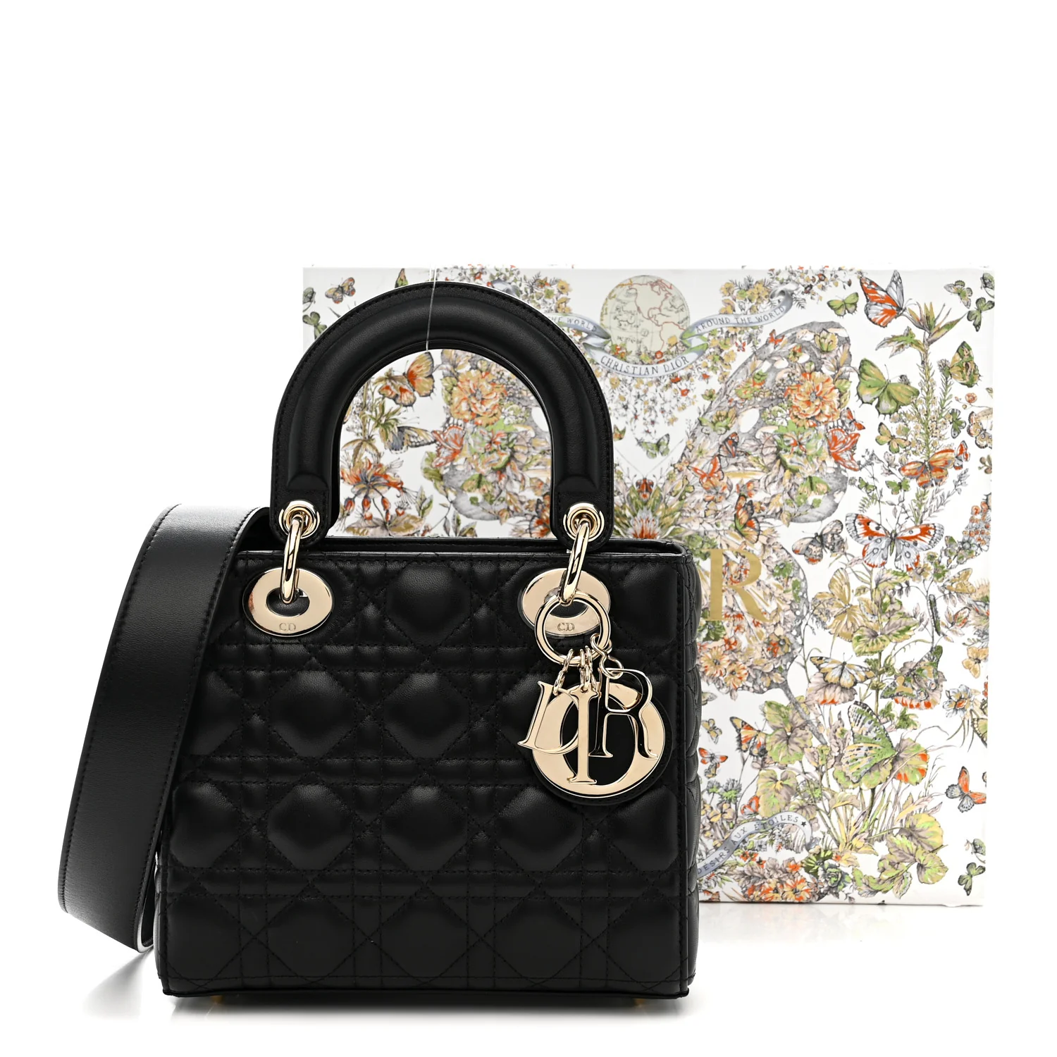 Lambskin Cannage Small My ABCDior Lady Dior Black - Top Club