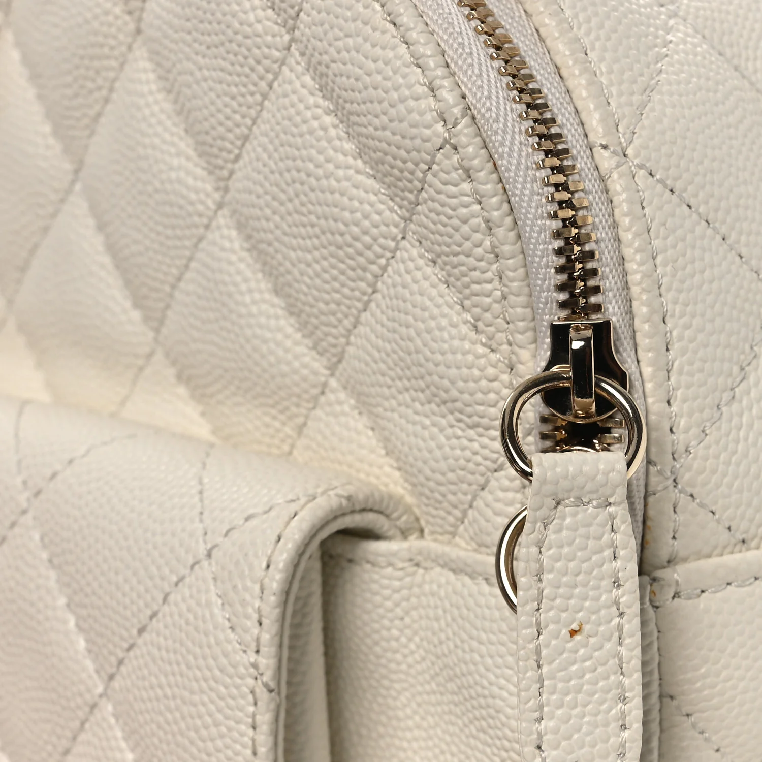 Caviar Quilted Small CC Day Backpack White - Top Club