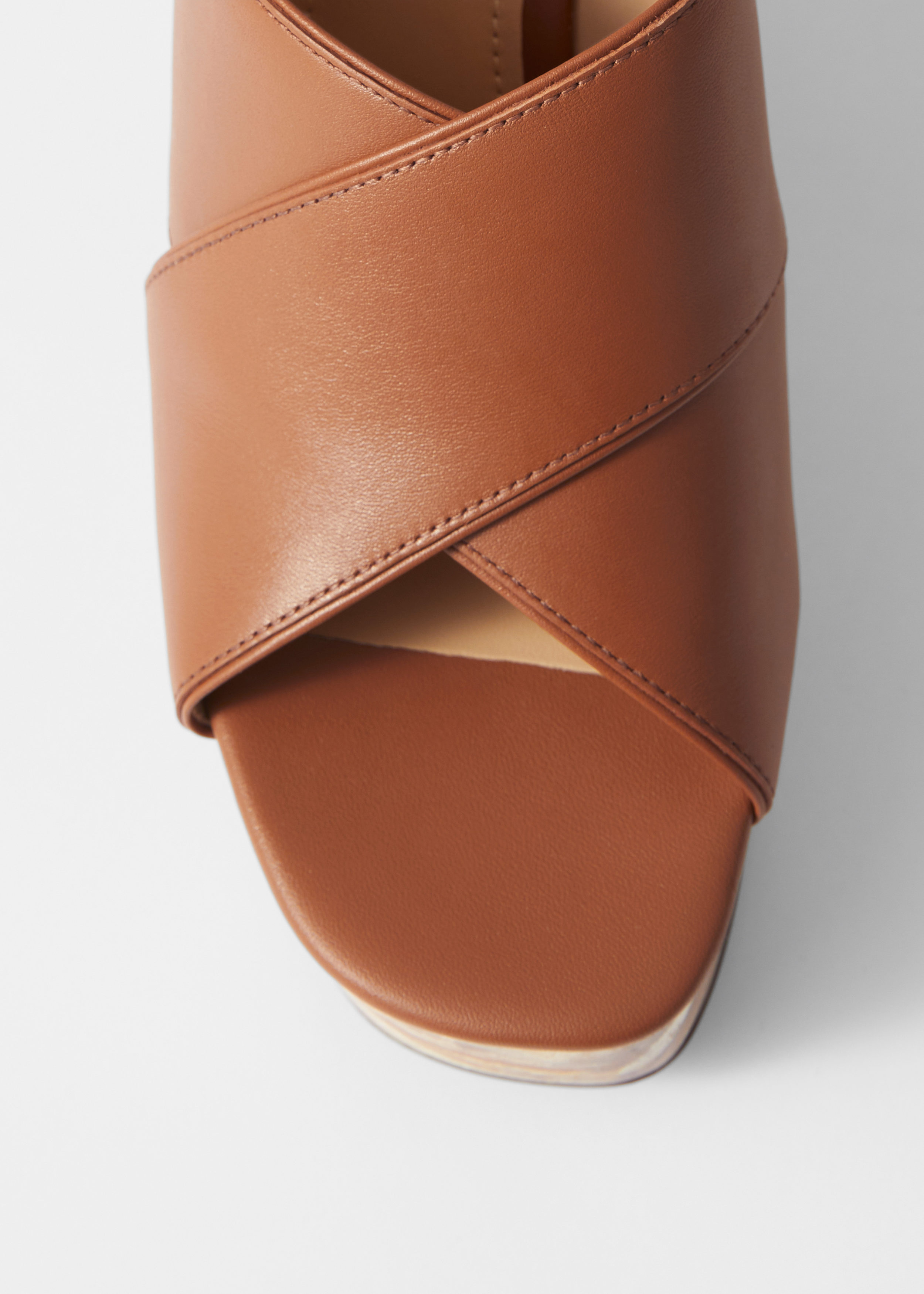 & Other Stories LEATHER PLATFORM WEDGE SANDALS