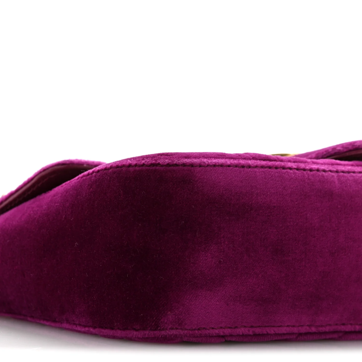 Velvet Matelasse Embroidered Mini GG Marmont Shoulder Bag Bordeaux - Top Club