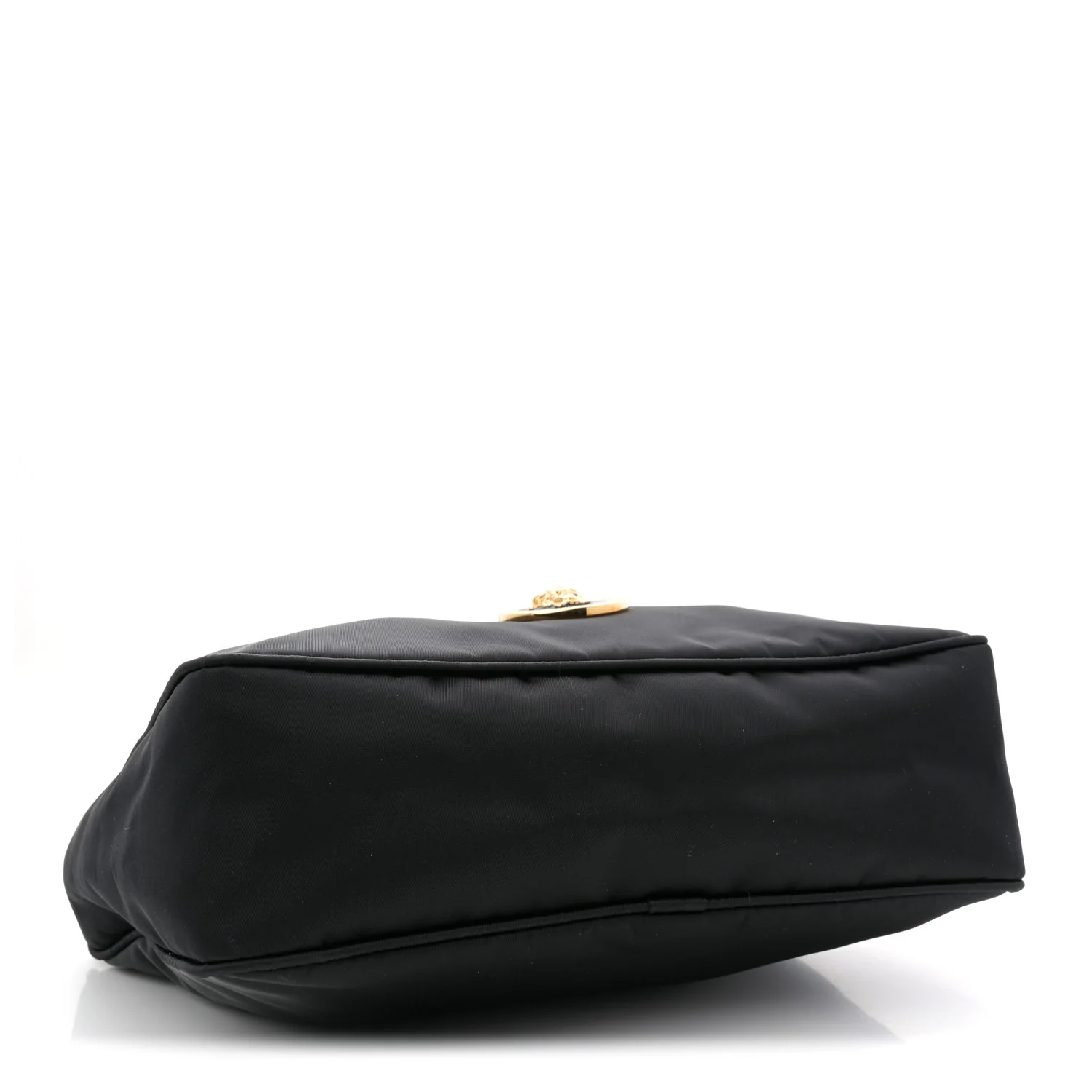 Nylon Tribute Chain Crossbody Shoulder Bag Black - Top Club