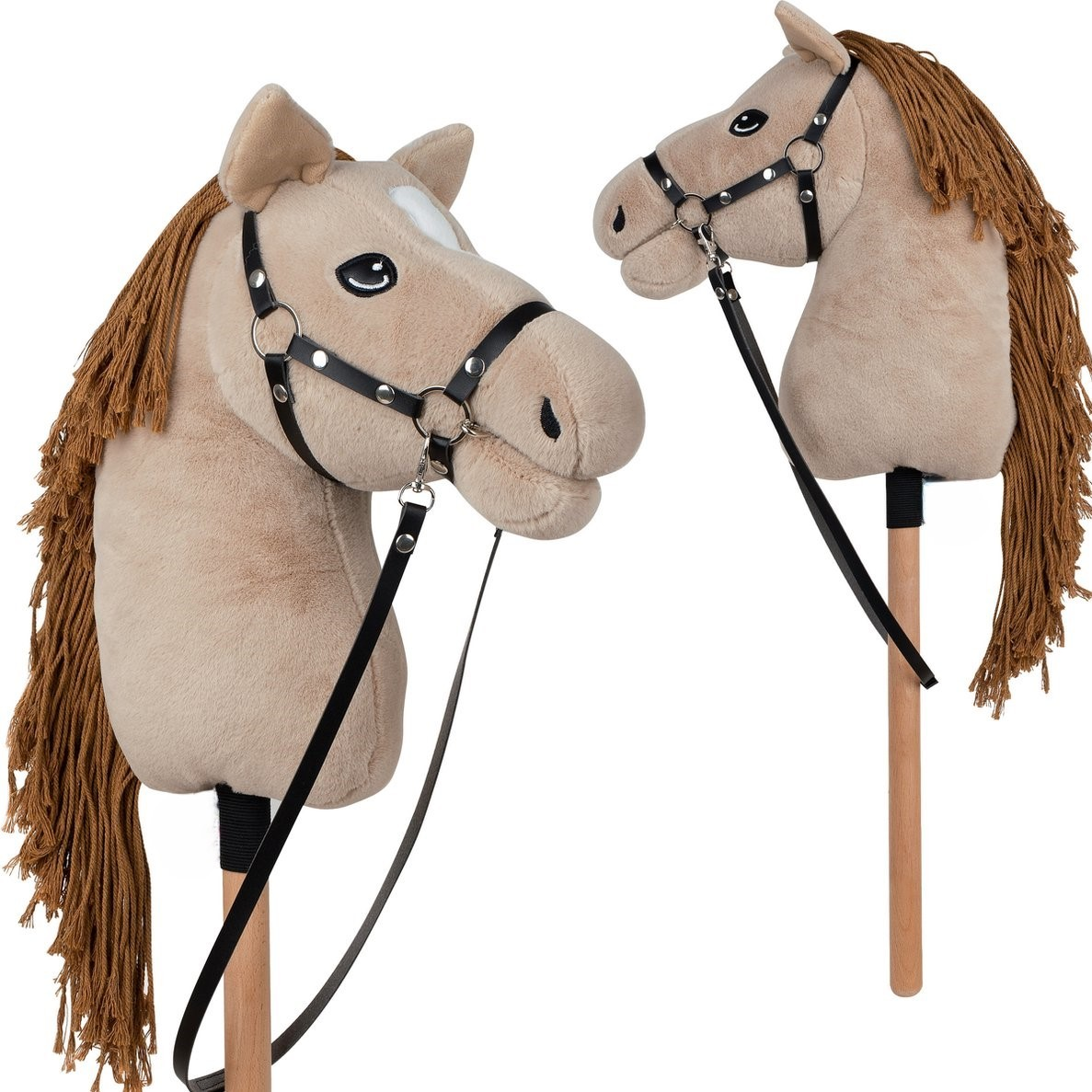 Stokpaard korte stok met halster