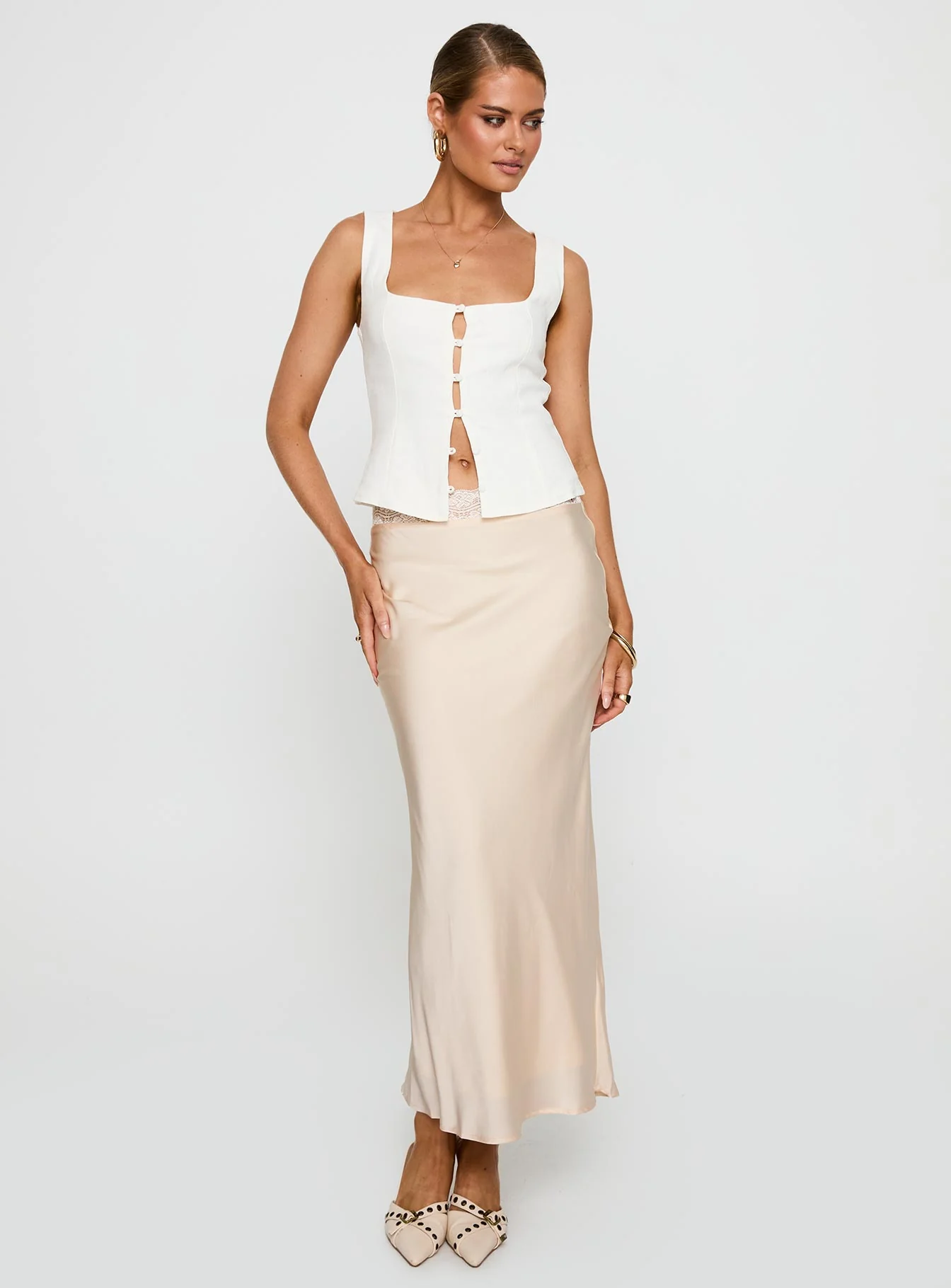 The Charmaine Maxi Skirt Cream