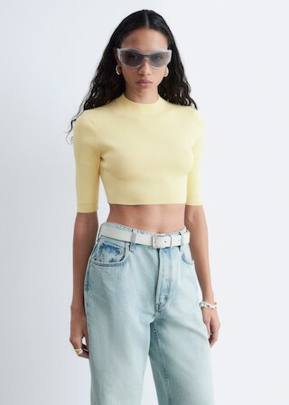 & Other Stories SLIM-FIT CROPPED T-SHIRT
