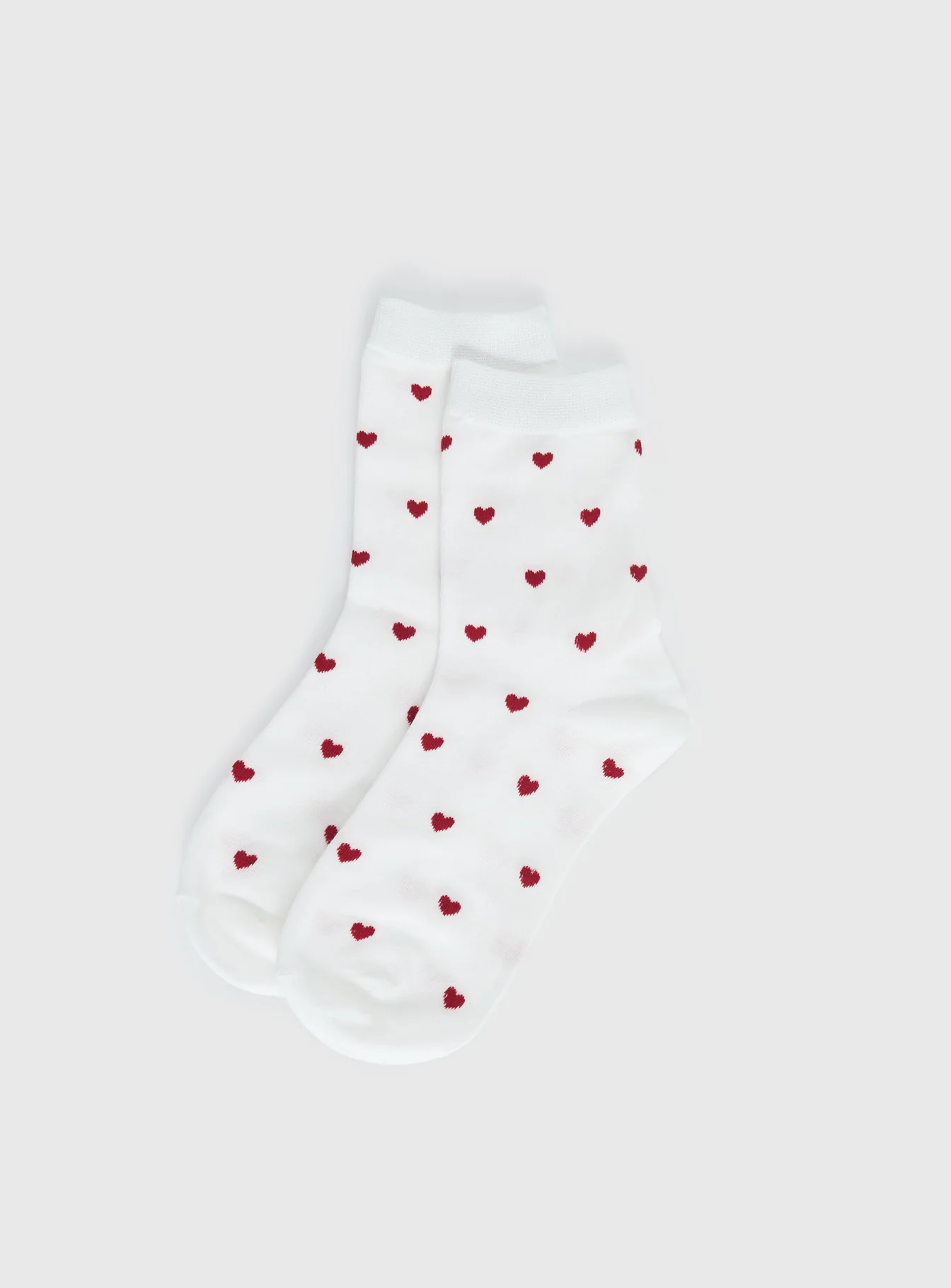 Sweet Heart Socks White / Red