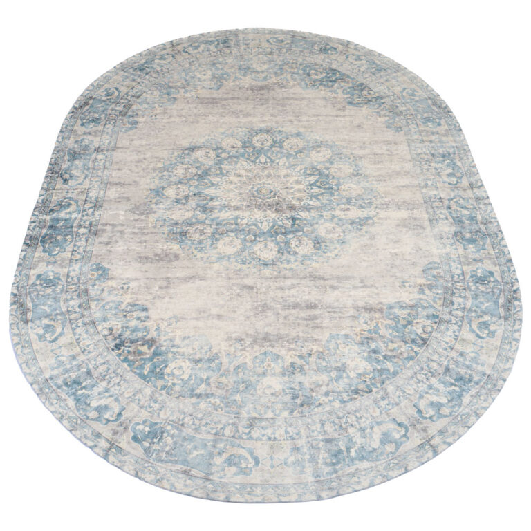 Vloerkleed Viola blue - Ovaal 160 x 230 cm