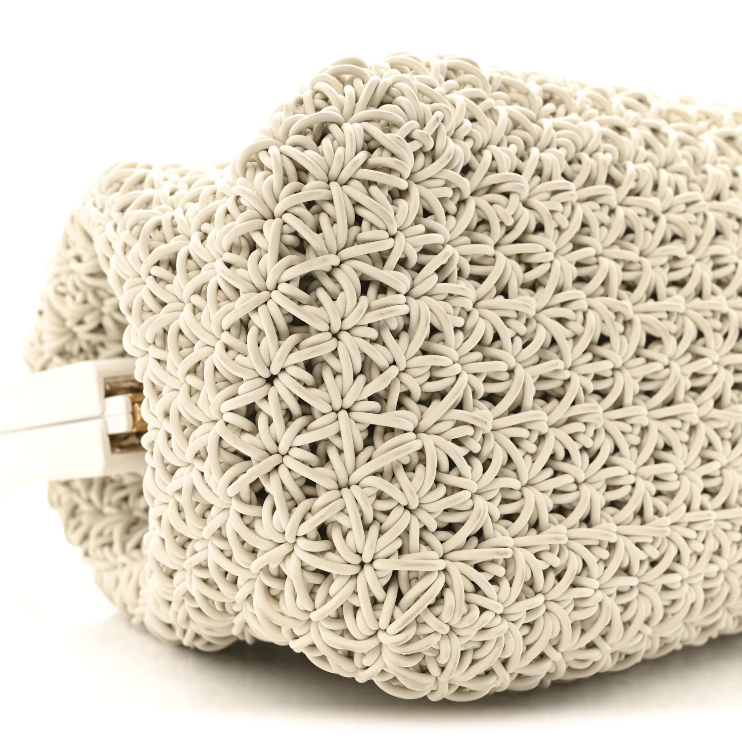 Rubber Crochet Medium The Point Triangle Bag Chalk - Top Club