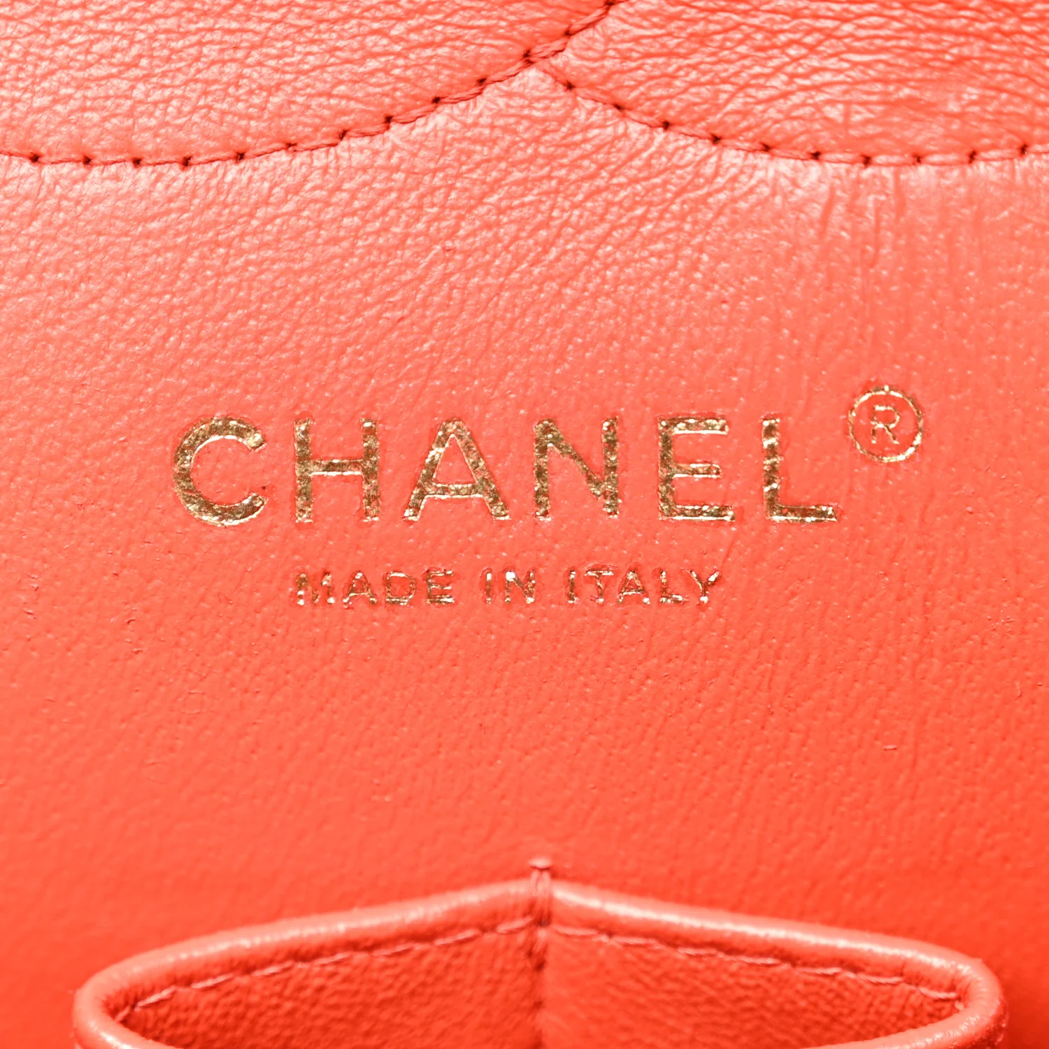 Pearly Caviar Quilted Jumbo Double Flap Orange - Top Club