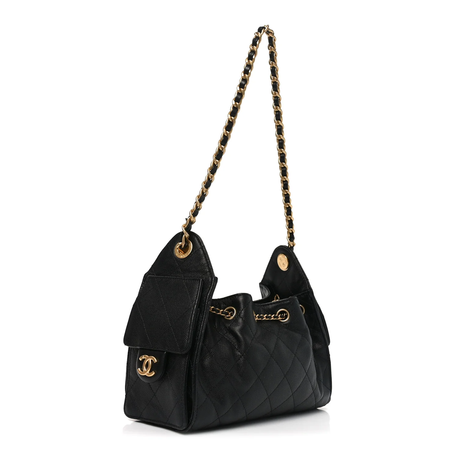 Caviar Quilted Mini Chanel 25 Handbag Black - Top Club