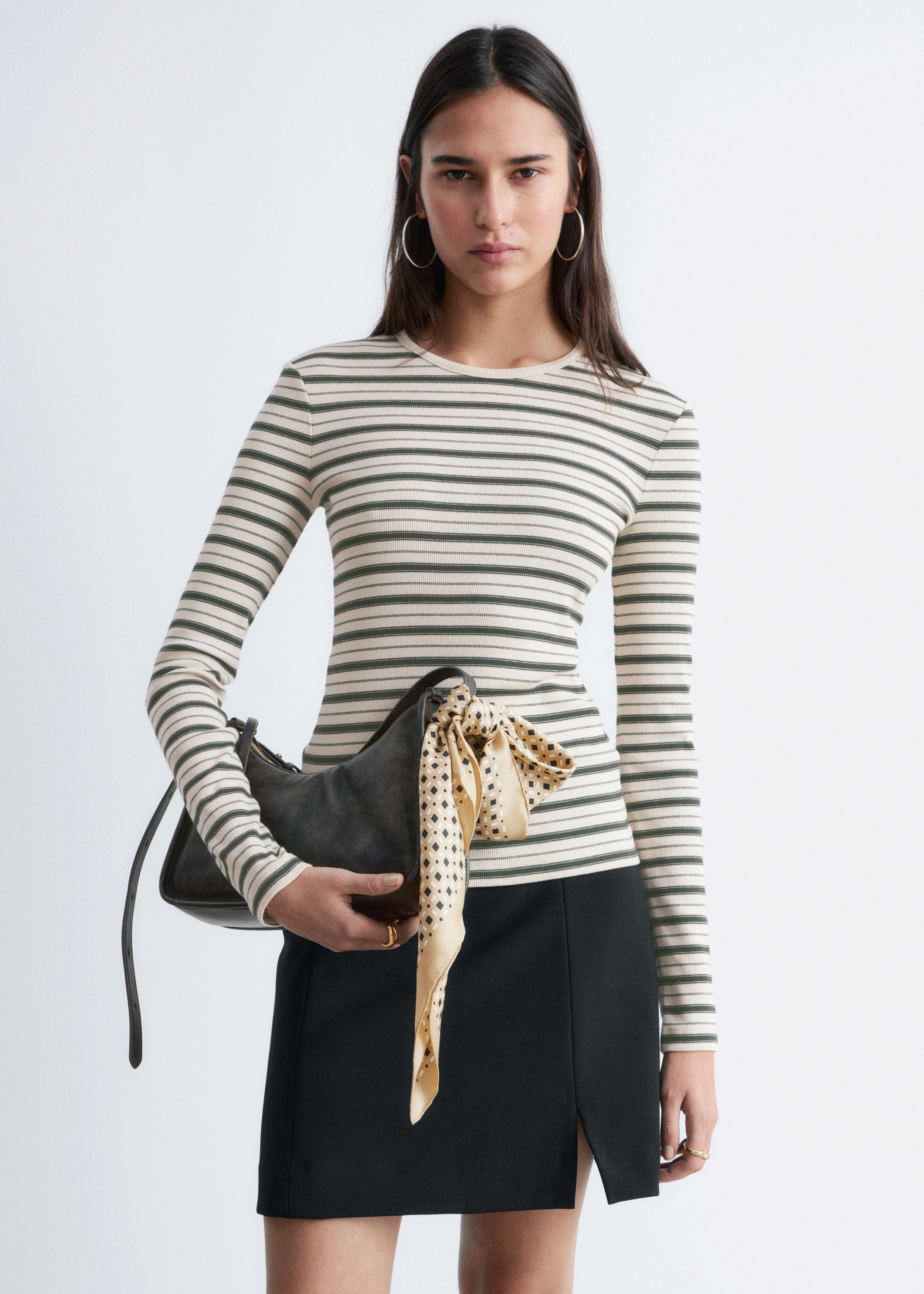 & Other Stories RIBBED LONG-SLEEVE TOP