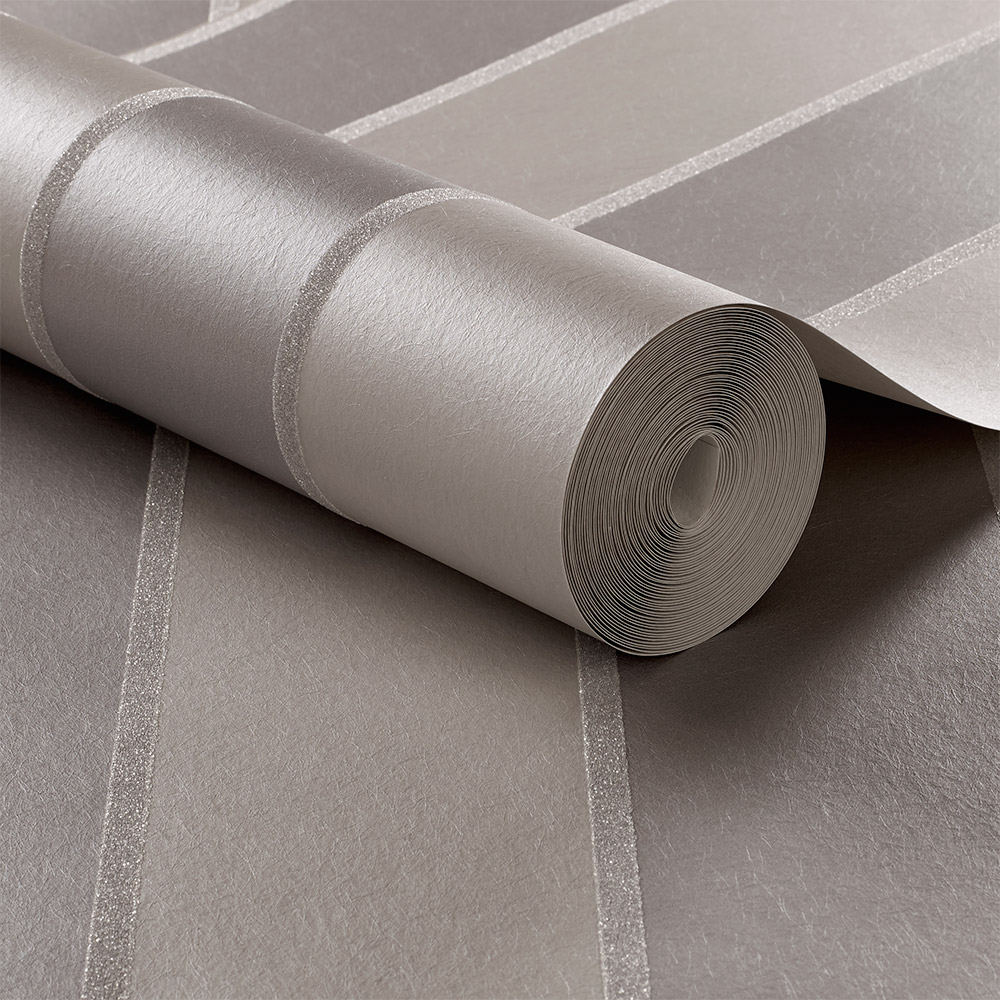 Graham & Brown  vliesbehang  Baroque Bead Stripe Platinum Graham & Brown  vliesbehang  Baroque Bead Stripe Platinum
