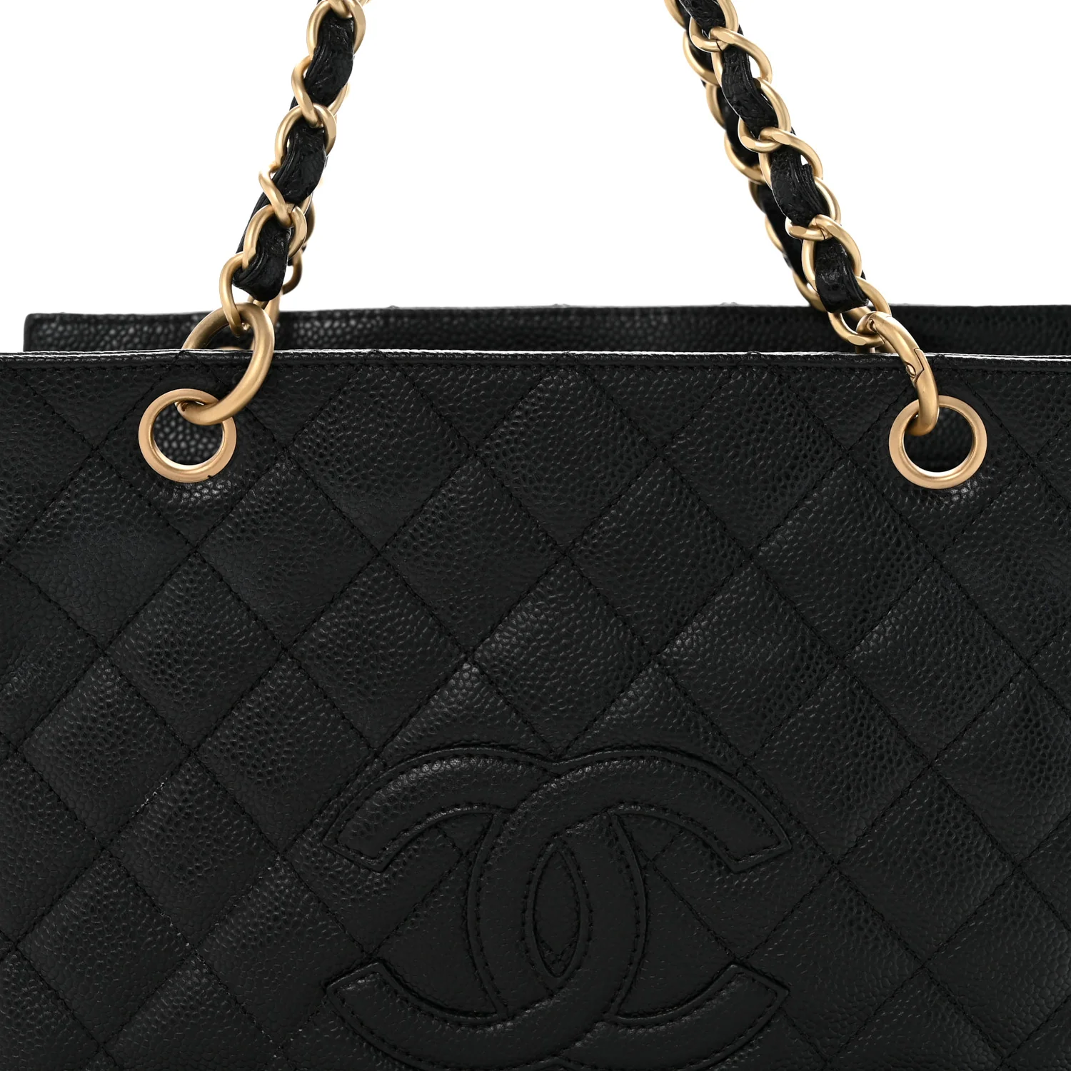 Caviar Quilted Petit Timeless Tote PTT Black - Top Club