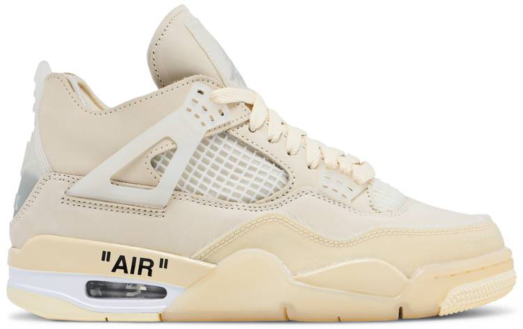 Off-White x Wmns Air Jordan 4 SP  Sail  CV9388-100 Reps - Sneaker Replica Workshop