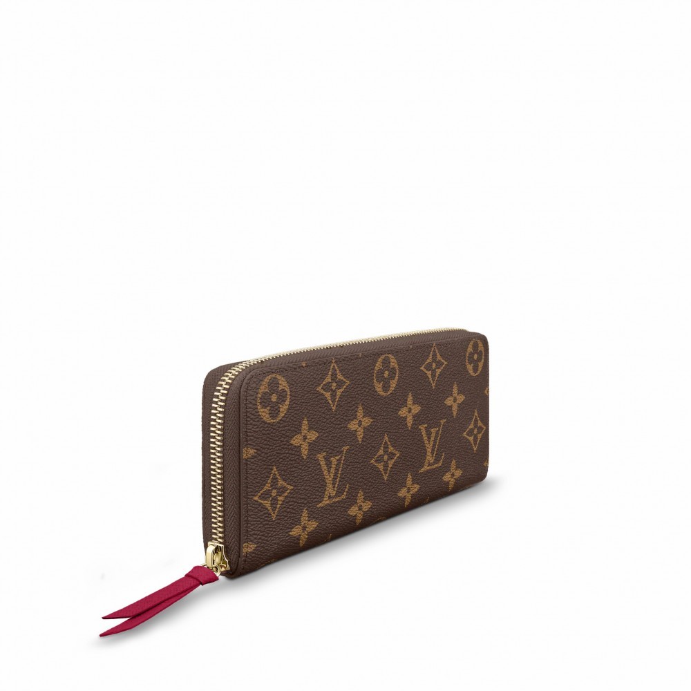 L-bag Monogram Canvas Clemence Wallet M60742 Fuchsia