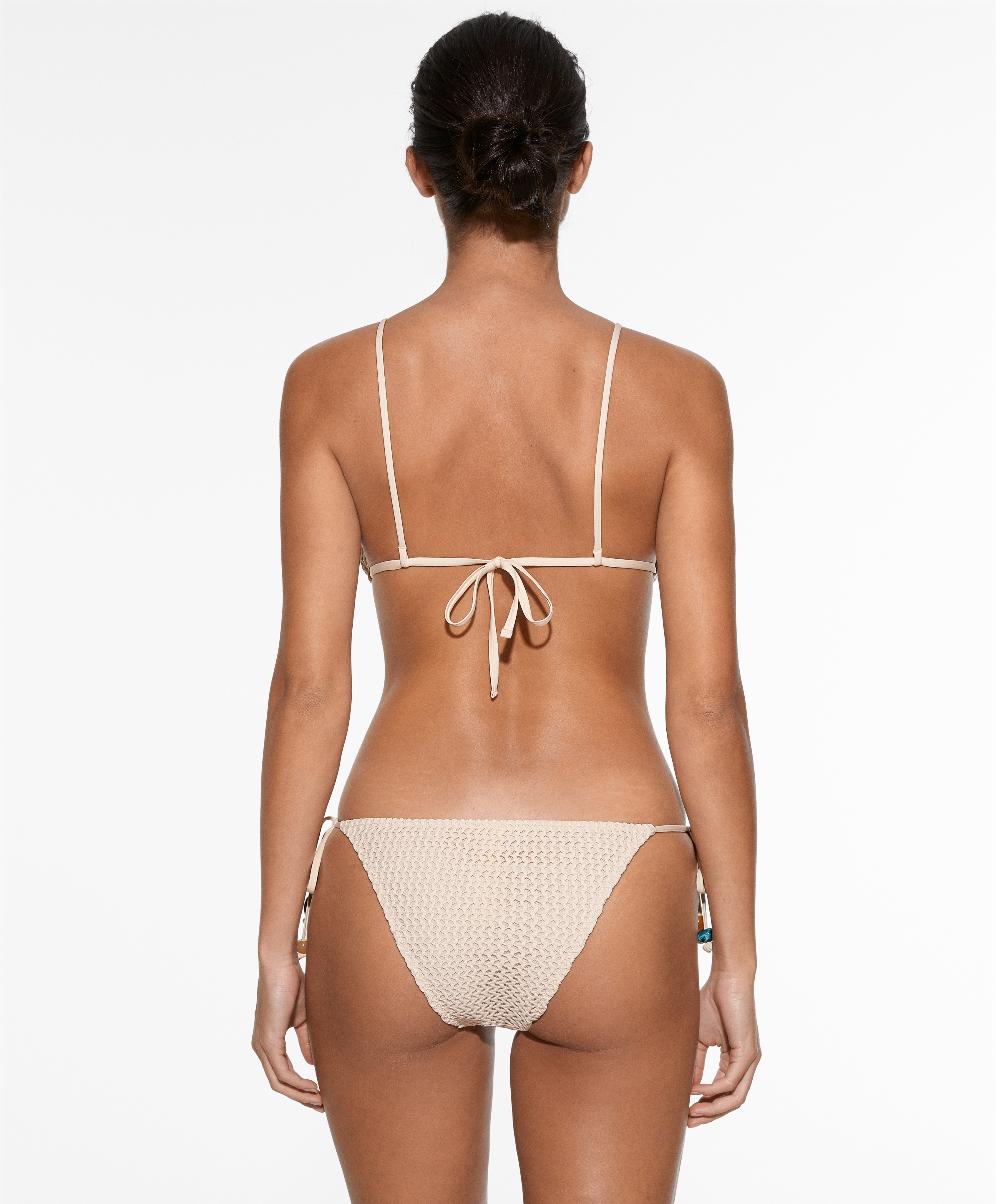 OYSHO Medium-coverage crochet bikini briefs with ties