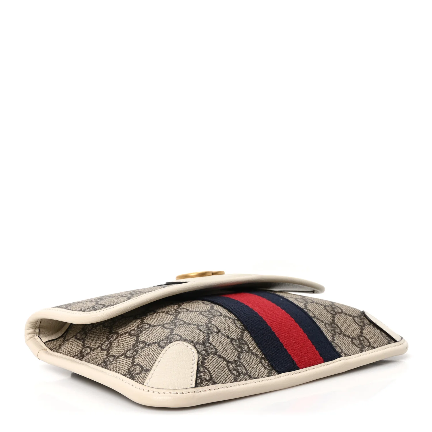 GG Supreme Monogram Web Small Ophidia Belt Bag 90 36 Beige Ebony White - Top Club