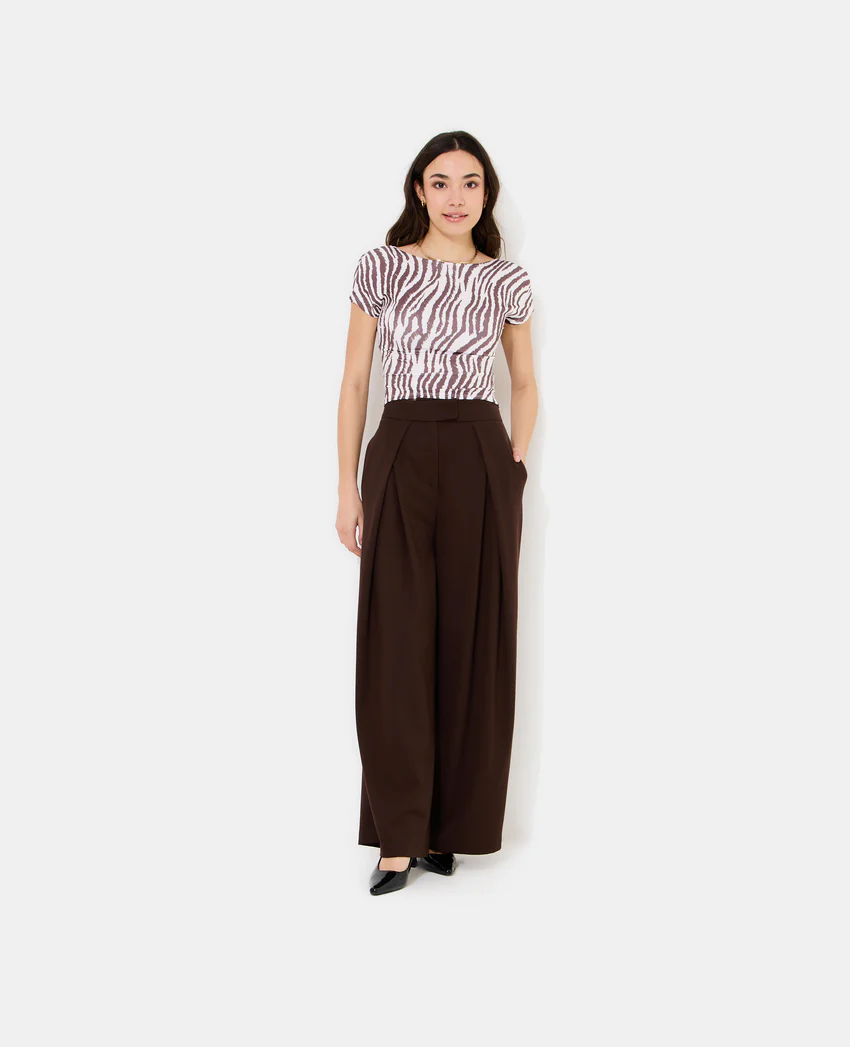 Pimkie Top court dos ouvert motif zèbre