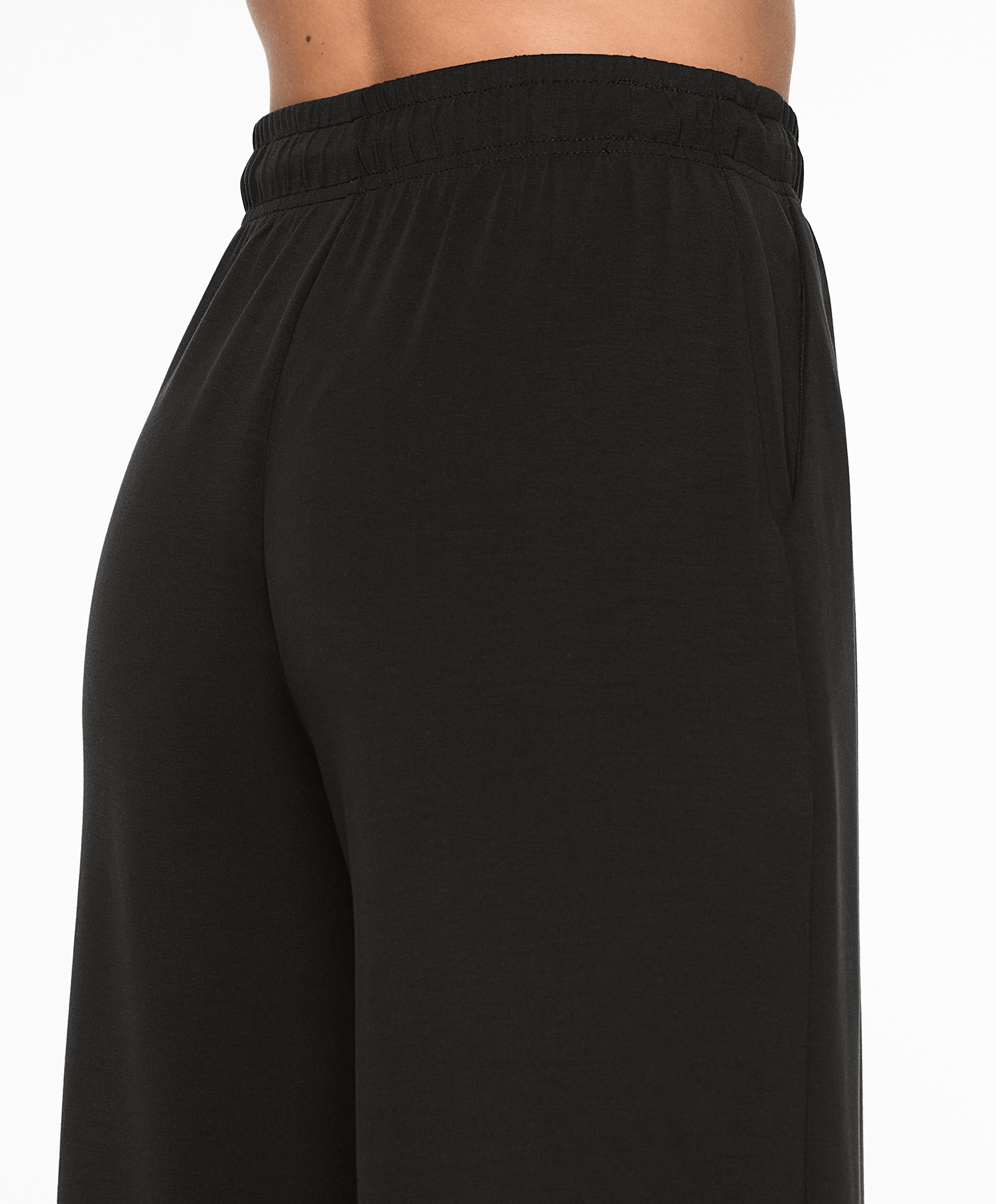 OYSHO Soft-touch wide-leg crop trousers with modal