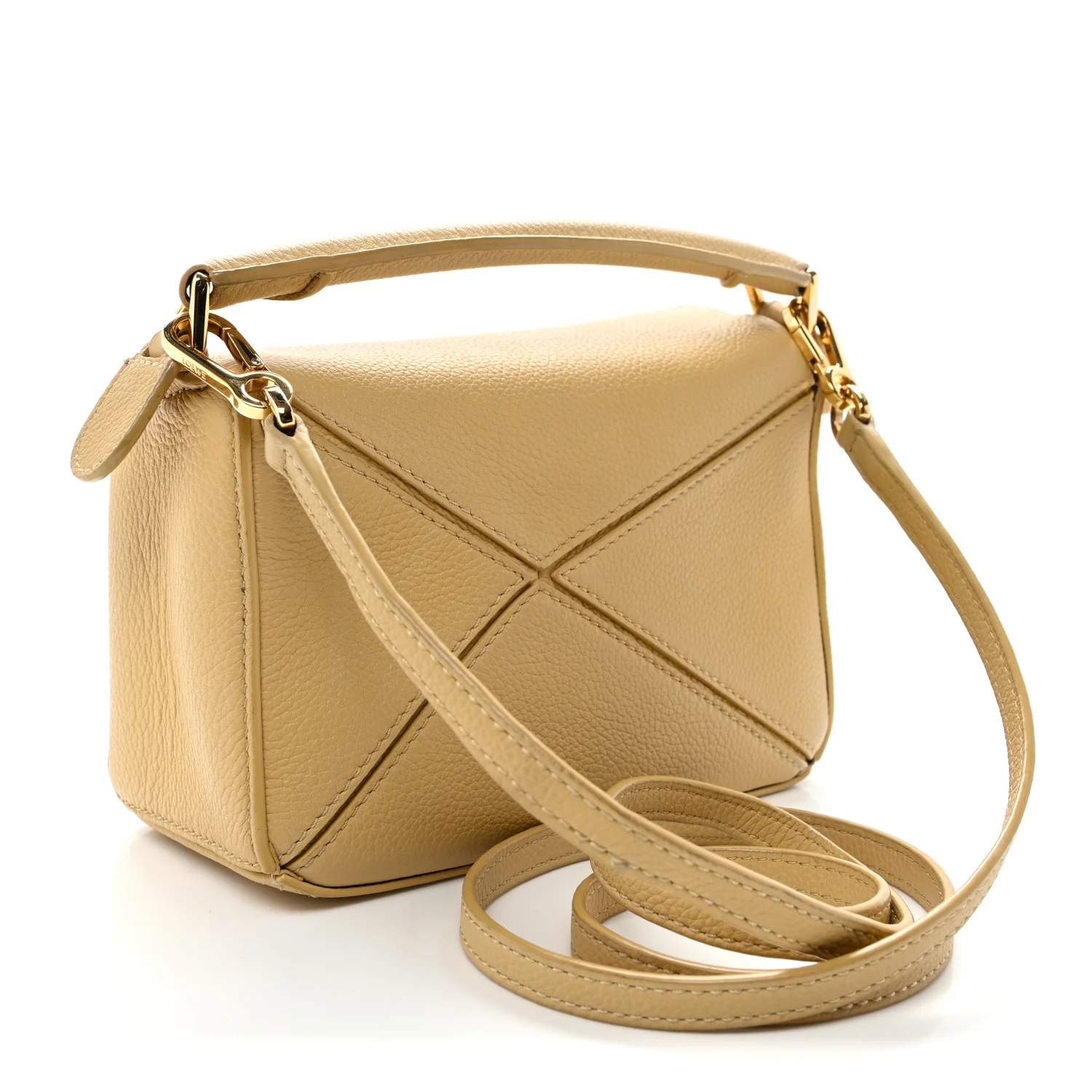 Calfskin Mini Puzzle Bag Dark Butter - Top Club