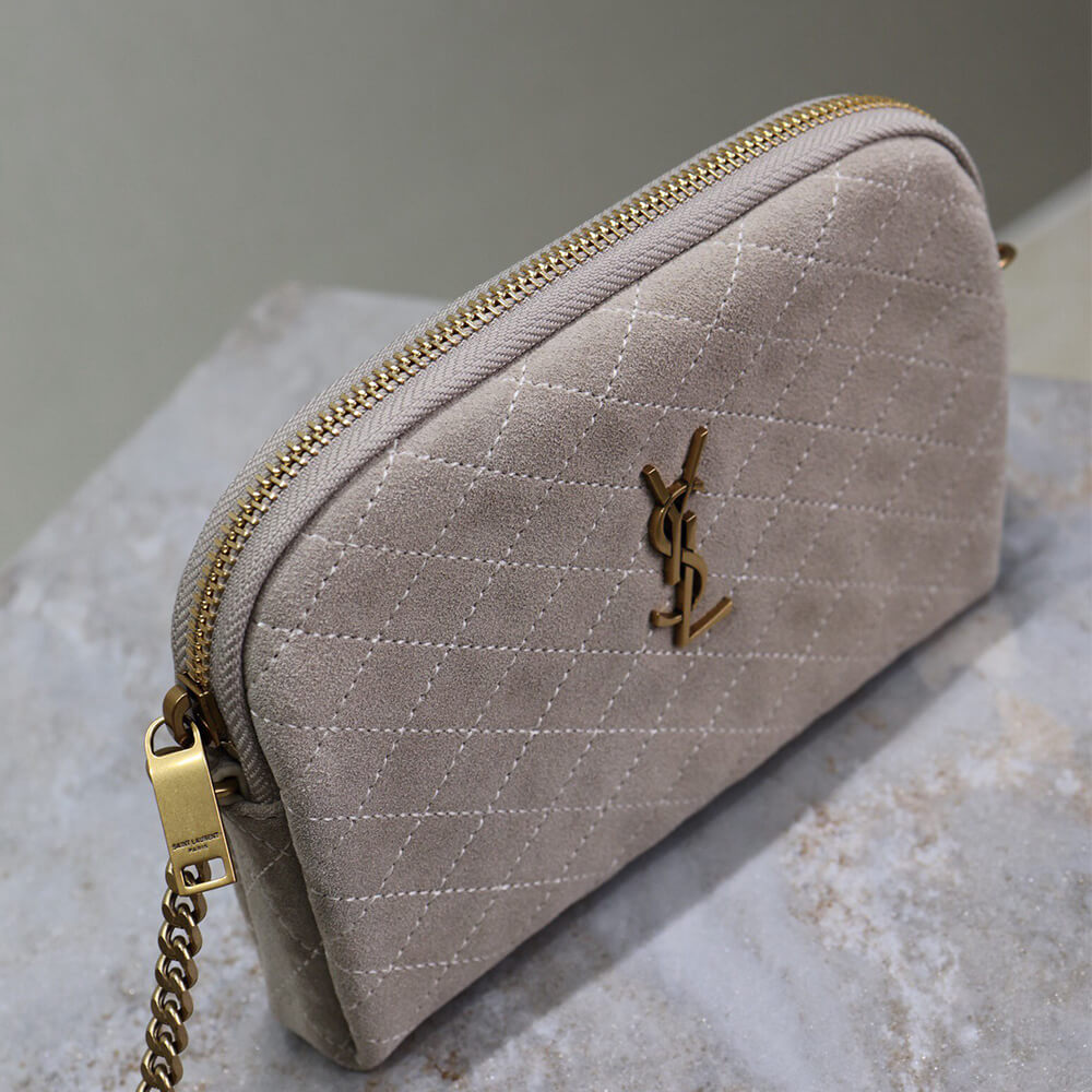 YSL GABY zipped pouch in suede - Top Club