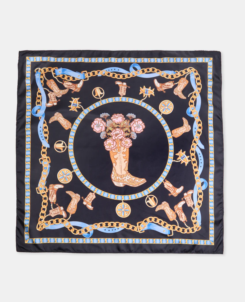 Pimkie Foulard en tissu satiné avec santiags