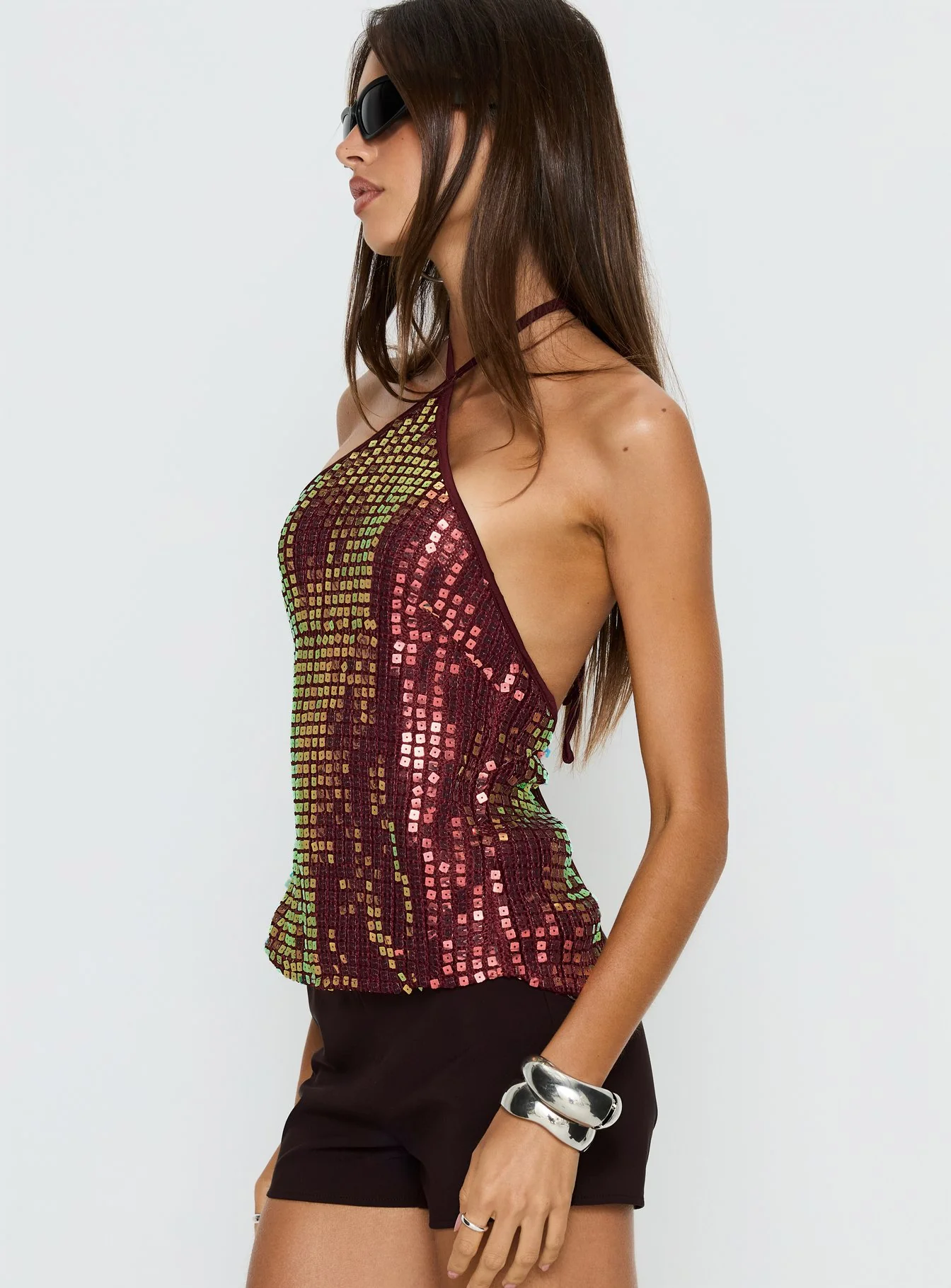 September Sunsets Halter Top Wine