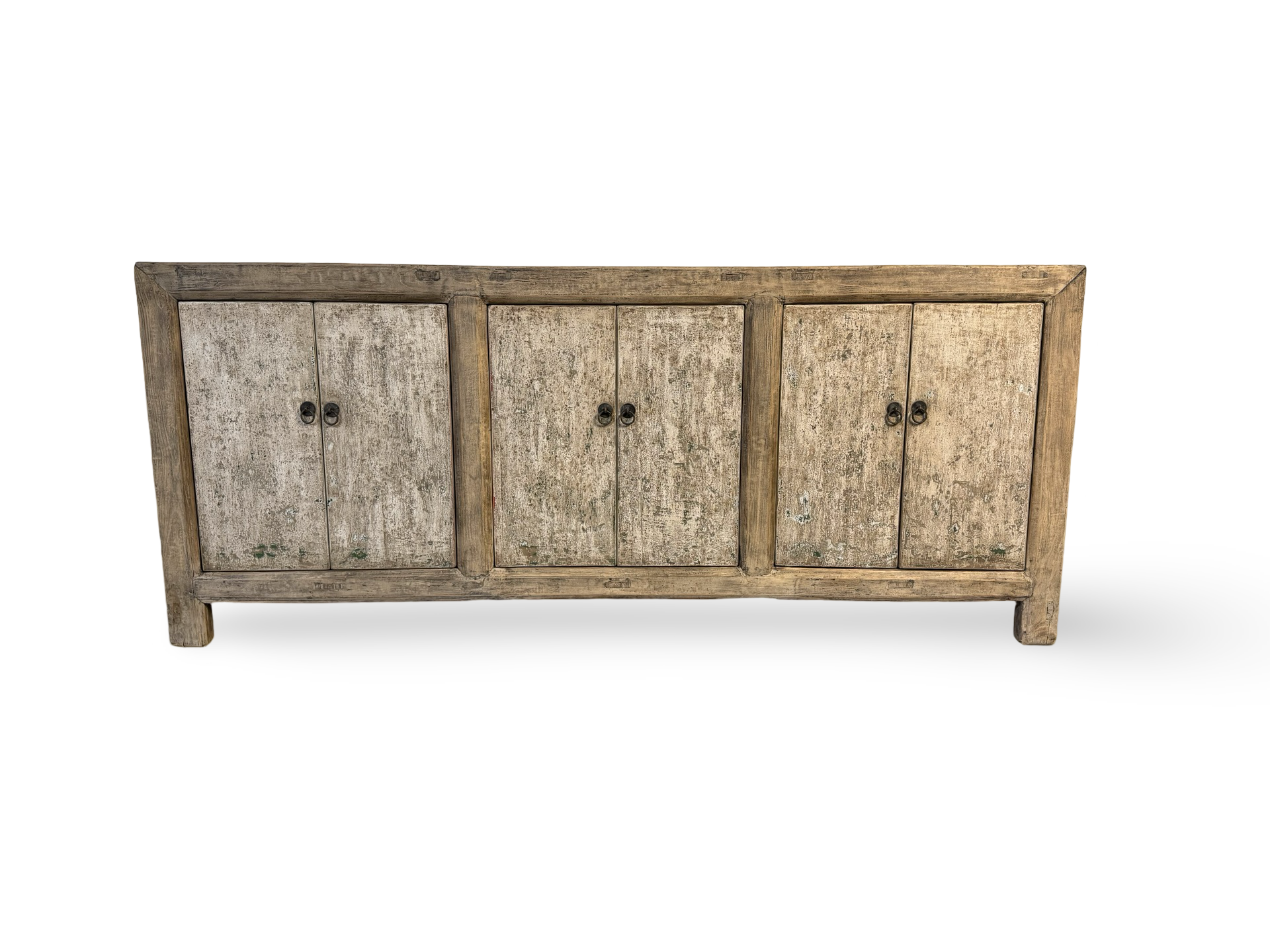Dressoir 6 Deur naturel + witten deuren