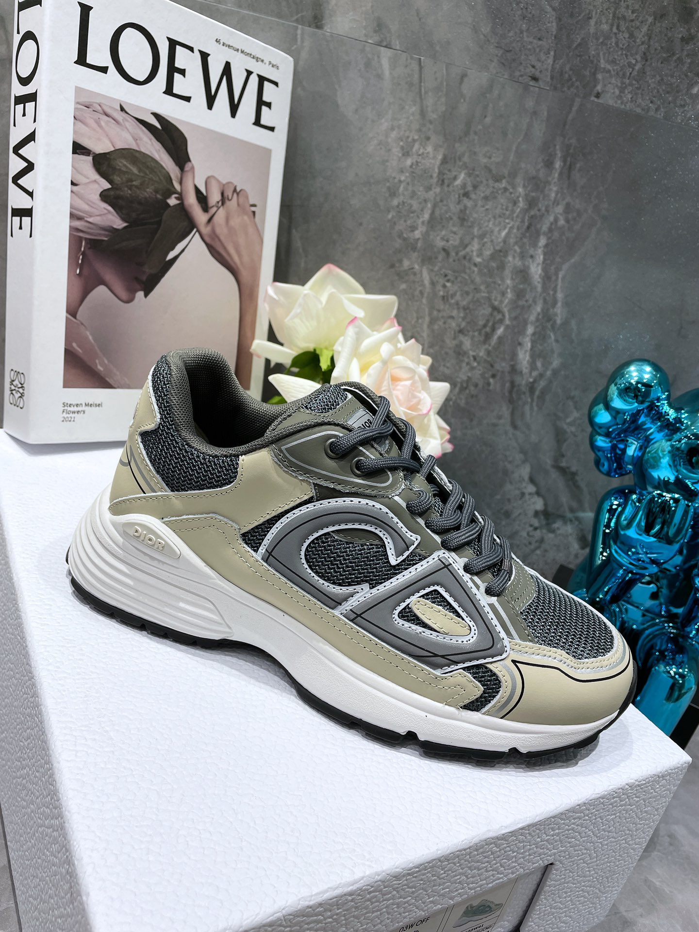 Dior B30 Dad Sneakers Green Gray (AA Normal Quality Version) - Sneaker Replica Workshop